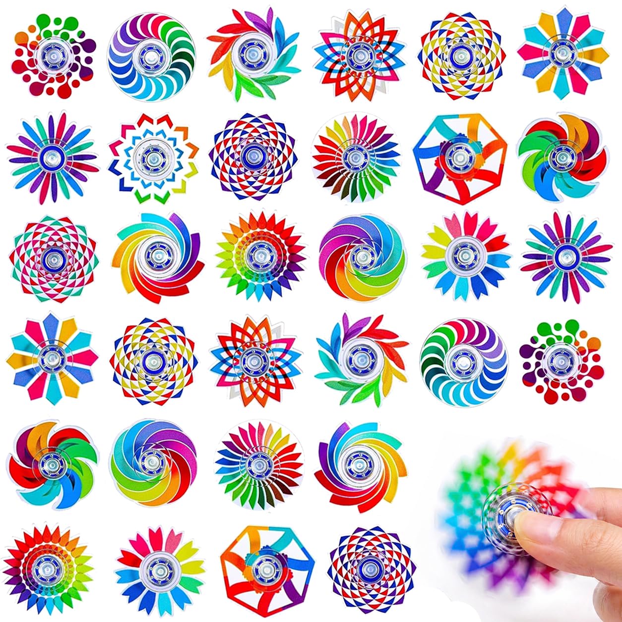Photo 1 of SUNPROUND 100 Pack Fidget Spinners