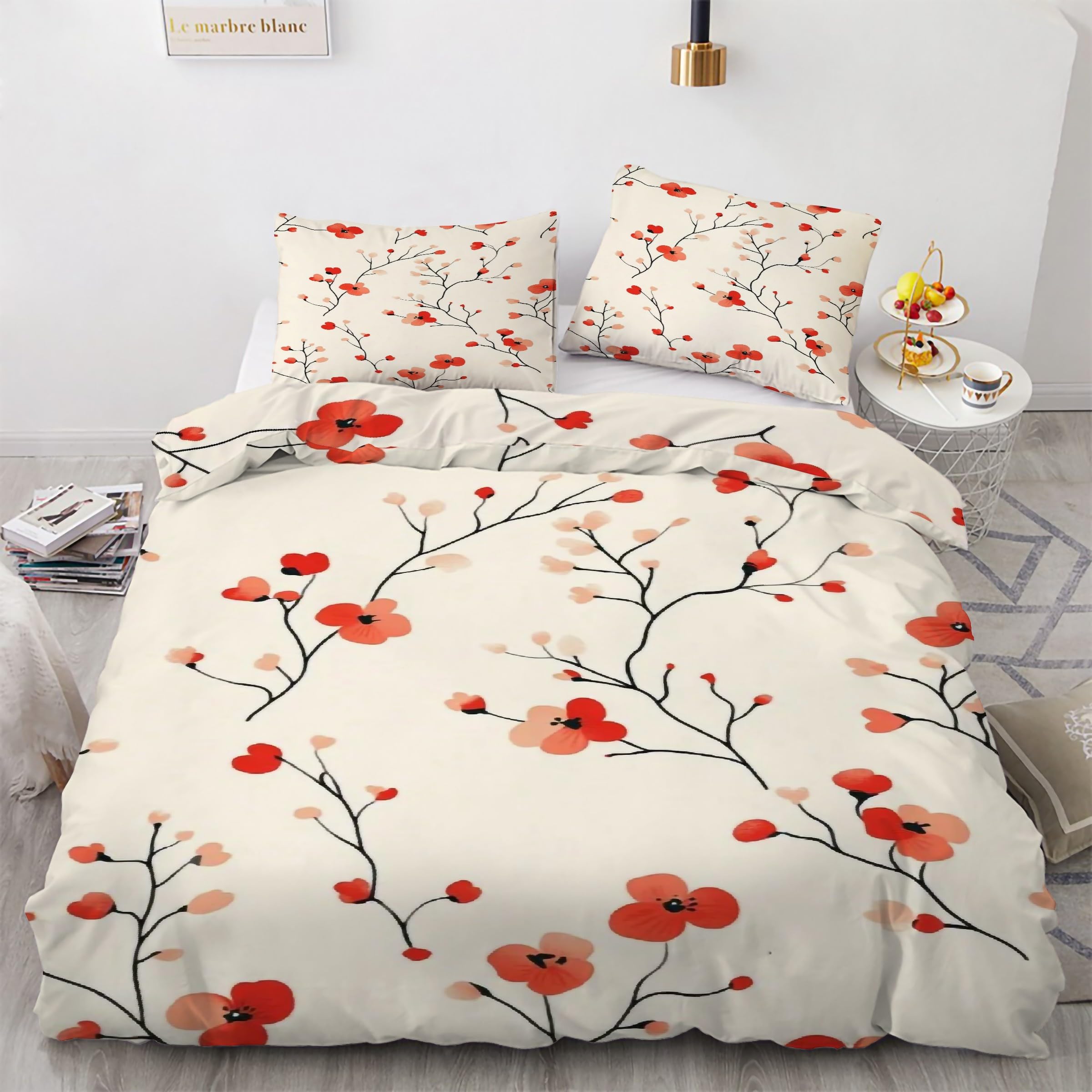 Housse de couette en microfibre douce 90x190 cm avec fermeture éclair