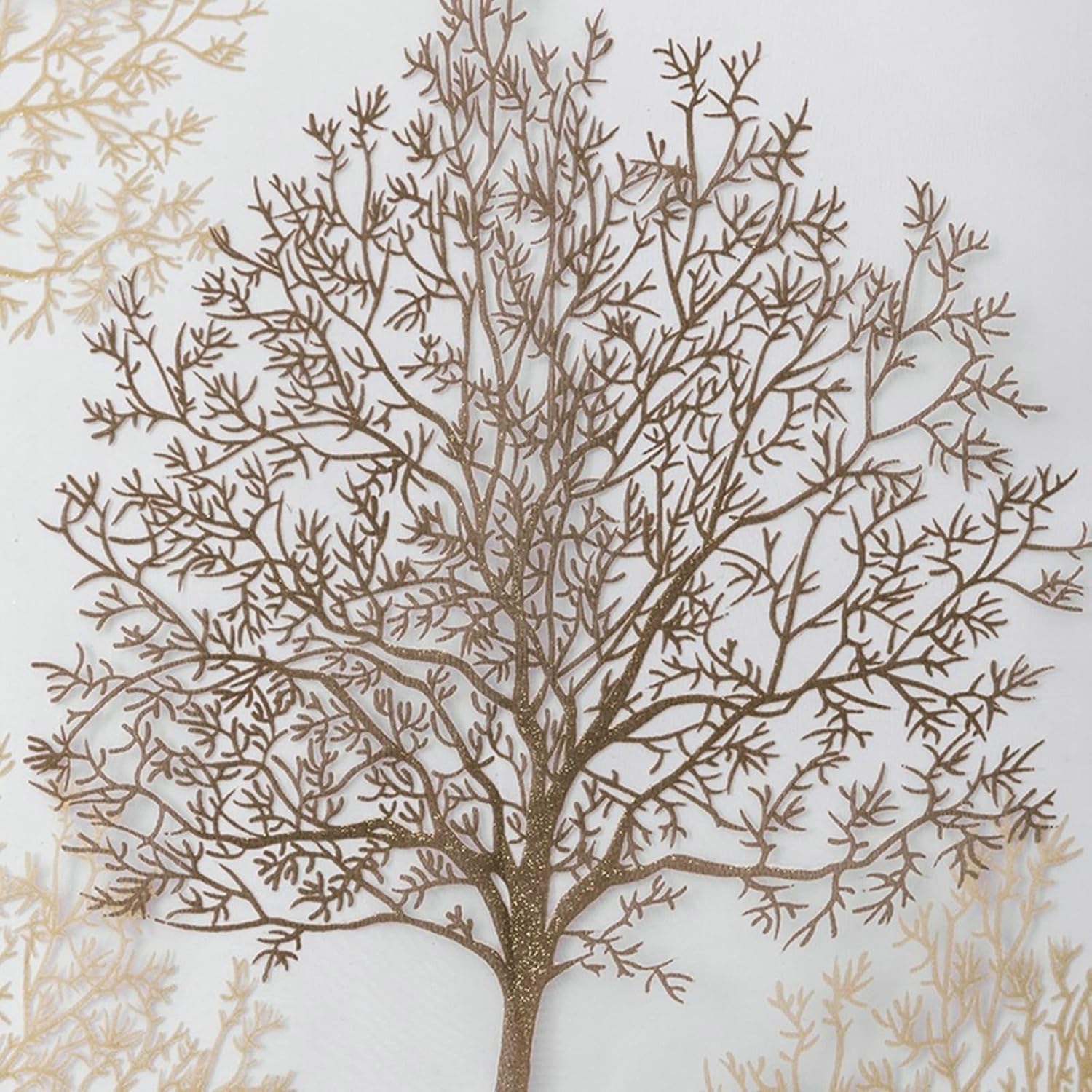 84 Inch Sheer Curtains 2 Panels Set, Trees Printed Brown Sheer Bedroom Curtains for Living Room Polyester Window Curtain Panels with Grommets, 54 x 84 Inches