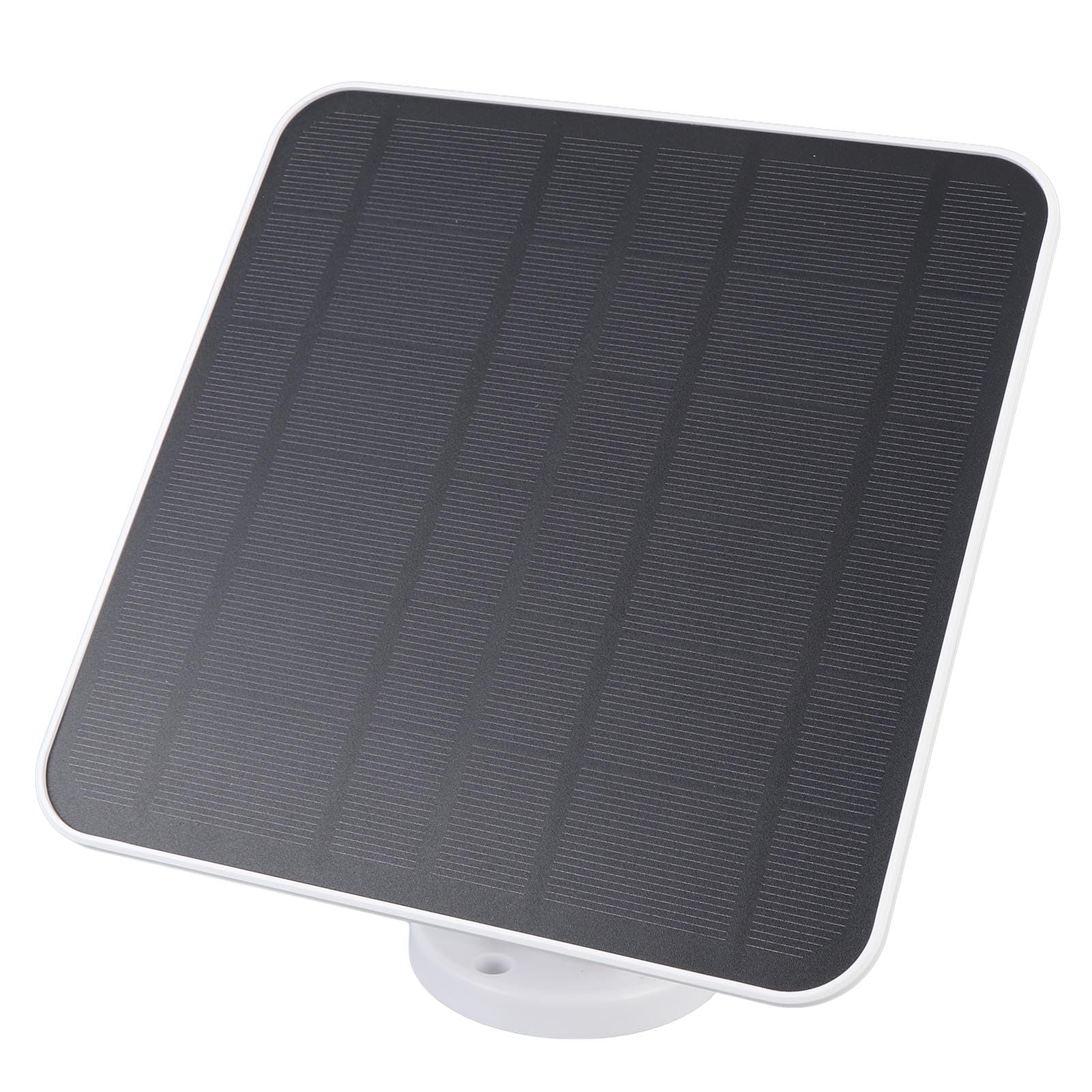 Panneau Solaire 12W pour Caméra de sécurité, Chargeur de Panneau Solaire USB 5V avec Port Micro USB et Port USB-C, Panneau Solaire IP66 IP66 avec Un Câble de 9,8 Pieds, Support