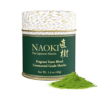 Naoki Matcha Fragrant Yame Blend Authentic Japanese First Harvest Ceremonial Grade Matcha Green Tea Powder from Yame, Fukuoka 40g / 1.4oz