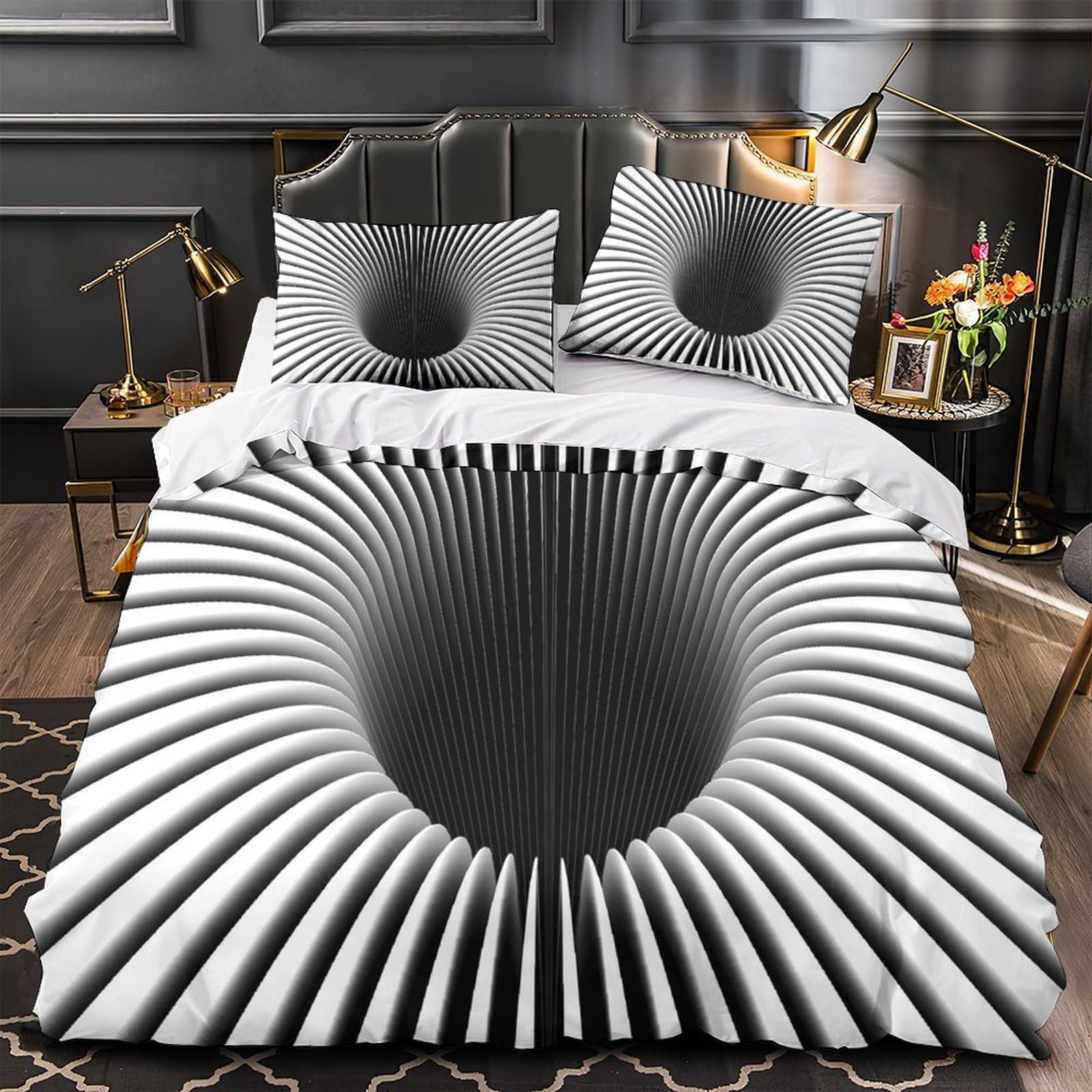 Housse de Couette Super King 260x220cm Abstrait Surréaliste OceanWaveArt