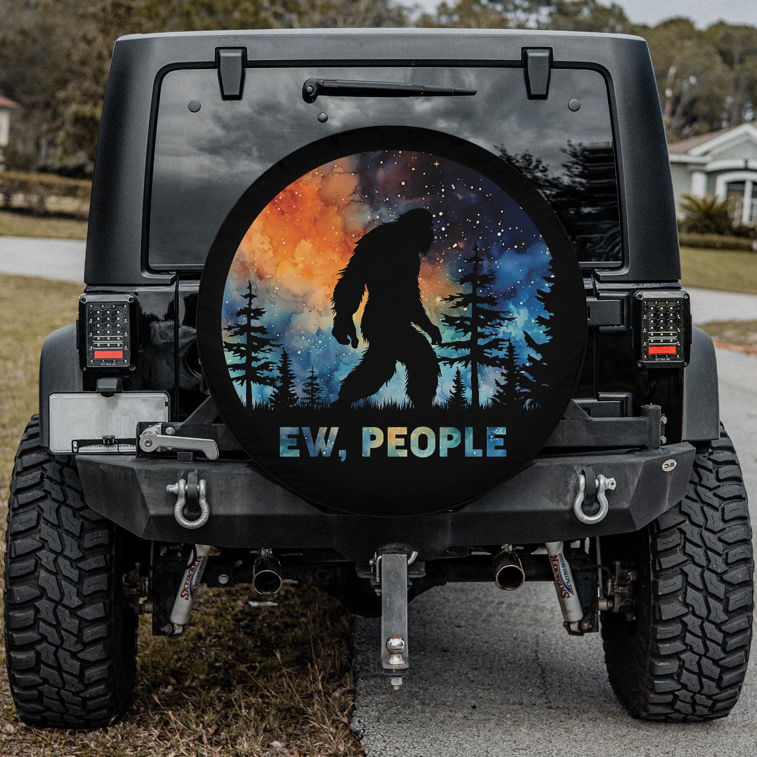 Generic Camelliaa Shop Bigfoot Believers Sasquatch Lovers Spare Tire Cover with Or Without Backup Camera Hole, Bigfoot tire Cover (Style 15)