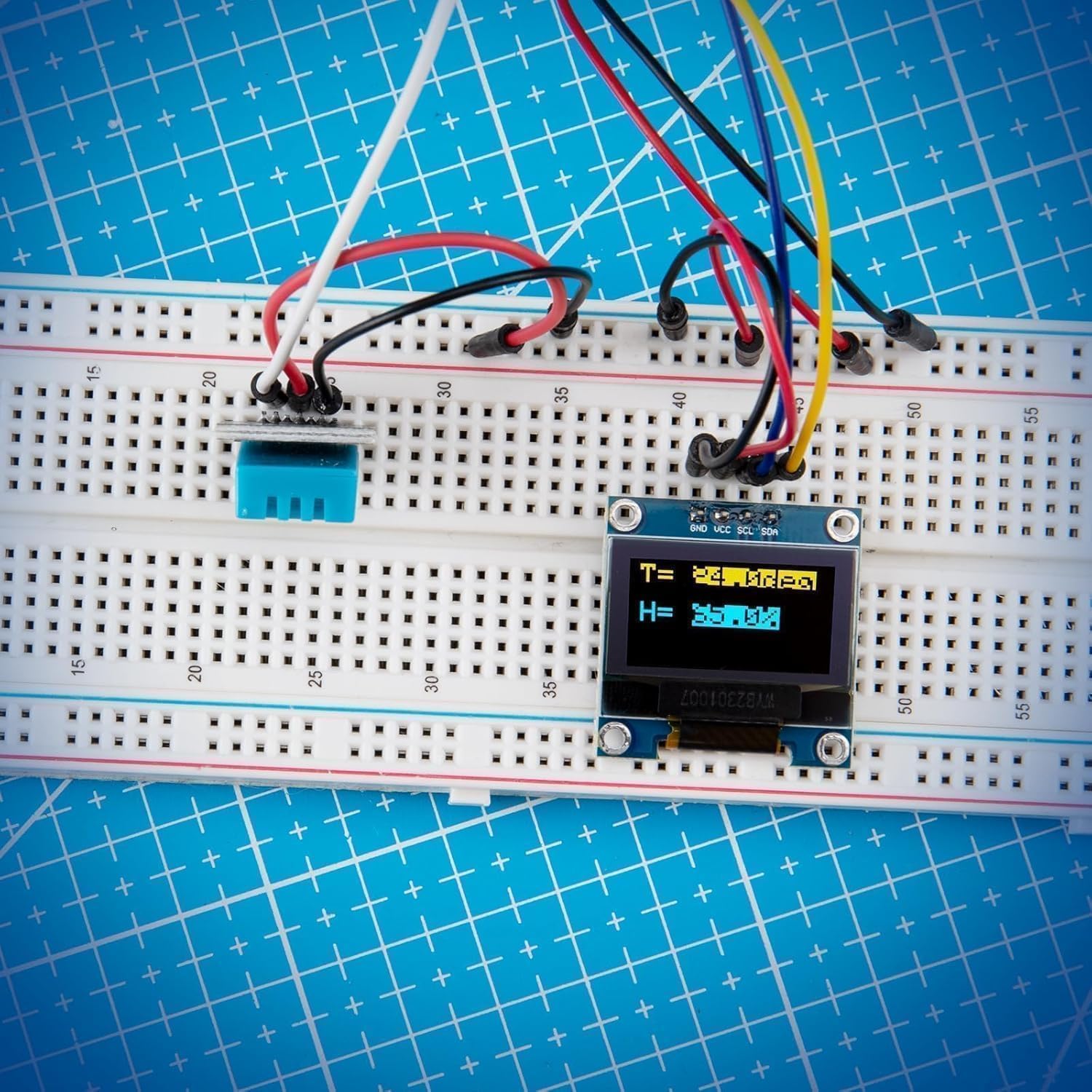 ELEGOO 6x 0,96 Pulgadas OLED Display Screen, Módulo de Pantalla de Visualización con Cable DuPont, Pantallas Compactas y Autoiluminadas Compatible con Arduino y Raspberry