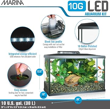 Marina LED Aquarium Kit, 10 gallon