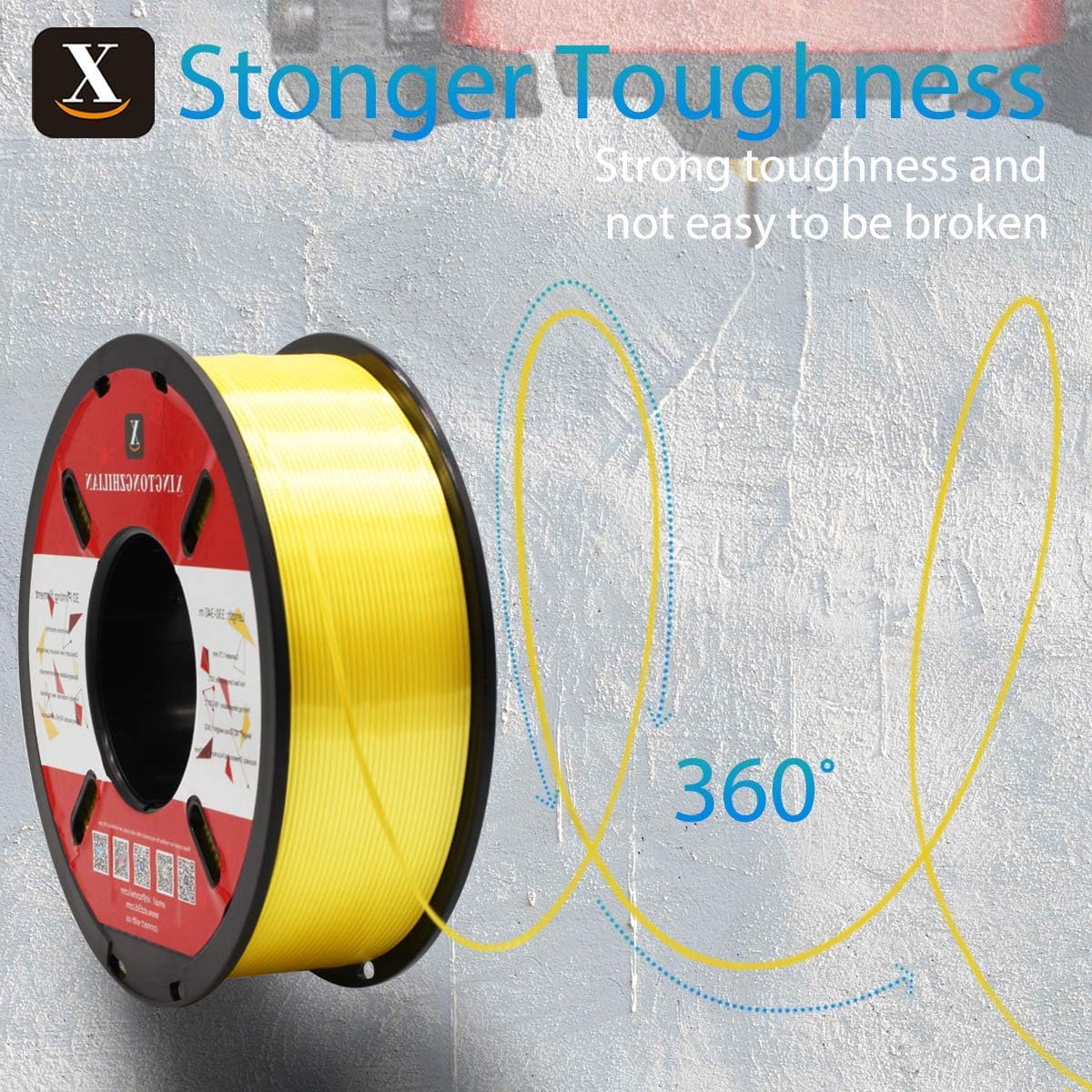 PLA 3D Printer Filament 1.75mm Printing Material Upgrade Version for 3D Printers Pens Accuracy +/- 0.02 mm Silk Gloden 1kg/Spool