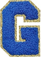 Vista 179 de SPRT - Parches de letras de chenilla universitaria con purpurina, parche de letras blancas para planchar con letras del alfabeto para disfraz