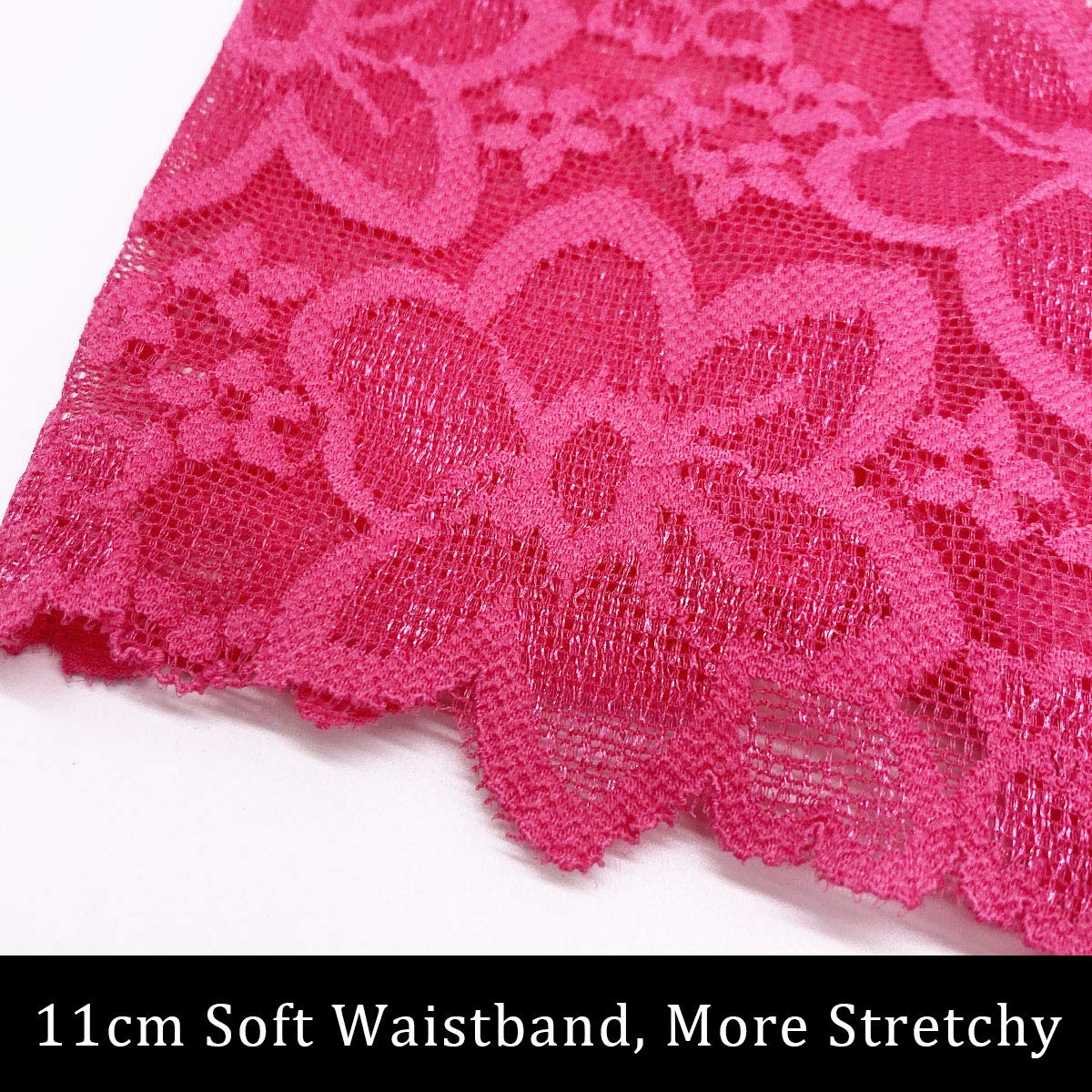 WKFIINM Pack 6 High Waisted Lace Thong for Women Cotton Underwear Plus Size High Rise Retro Tummy Control Thongs Panties: Large Assorted 6 Cotton Thongs