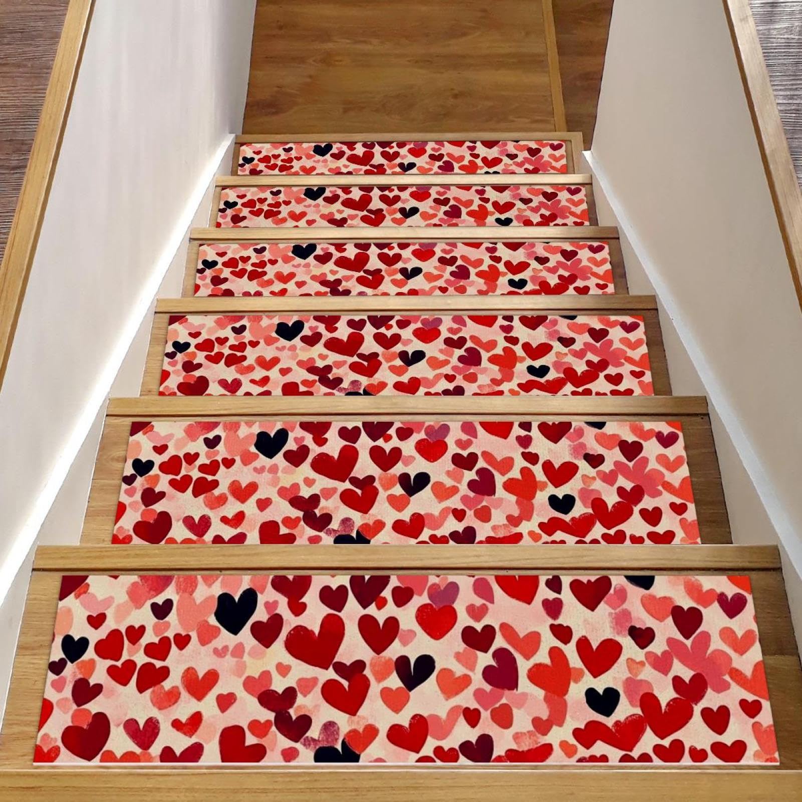 Alfombras para escaleras de madera de 3 peldaños pack de 15 piezas de 8x30 pulgadas antideslizantes