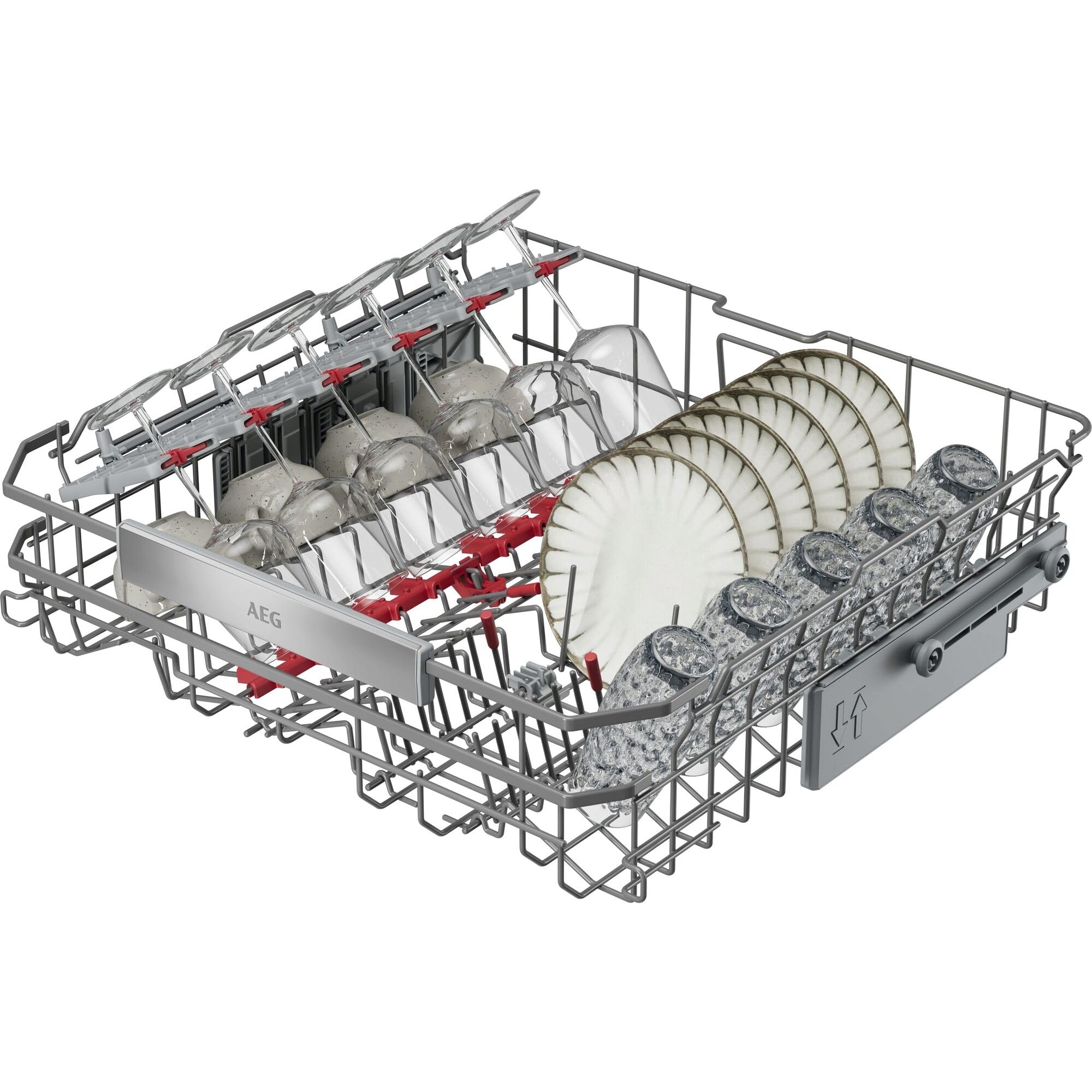 Vollintegrierter AEG 8000 Geschirrspüler, 60cm, smarte WiFi Spülmaschine, vielseitige Körbe & sichere Glasreinigung, ComfortLift Hebefunktion, 40 dB, LightOnFloor, nur 8,4L Wasserverbrauch, GI8200B4SC