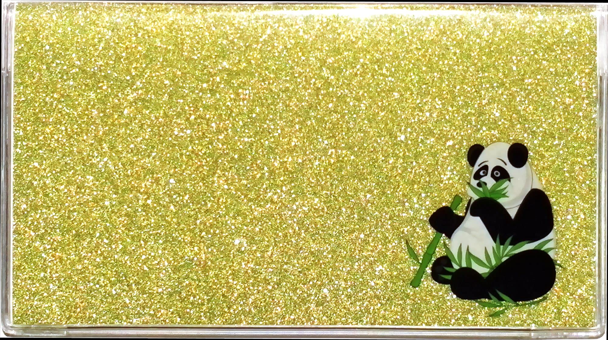 2 Year 2024 2025 Bling Glitter Pocket Calendar Planner with Note Pad (Panda Bear)