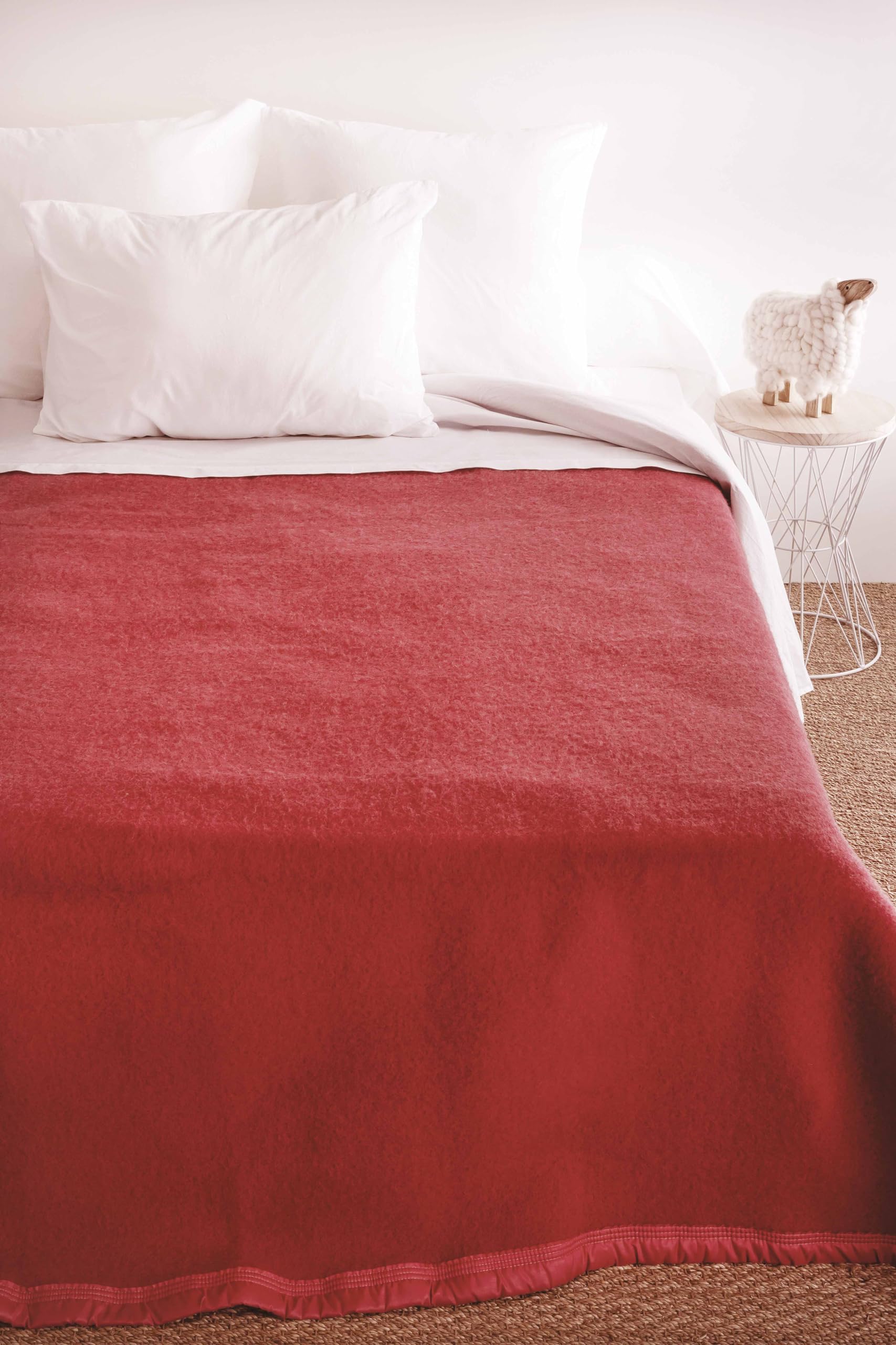 Woolmark Volta Wool Blanket, 240 cm x 300 cm, Rosewood