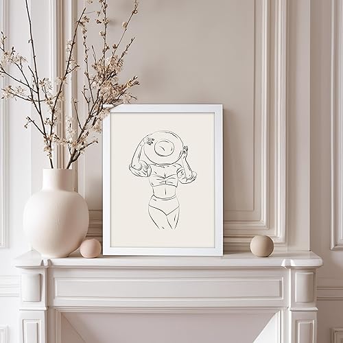 Miniatura 304 de Poster Master Póster de peonías – Estampado de flores retro – Ilustración floral – Ilustración en blanco y negro – Diseño de línea y abstracto –