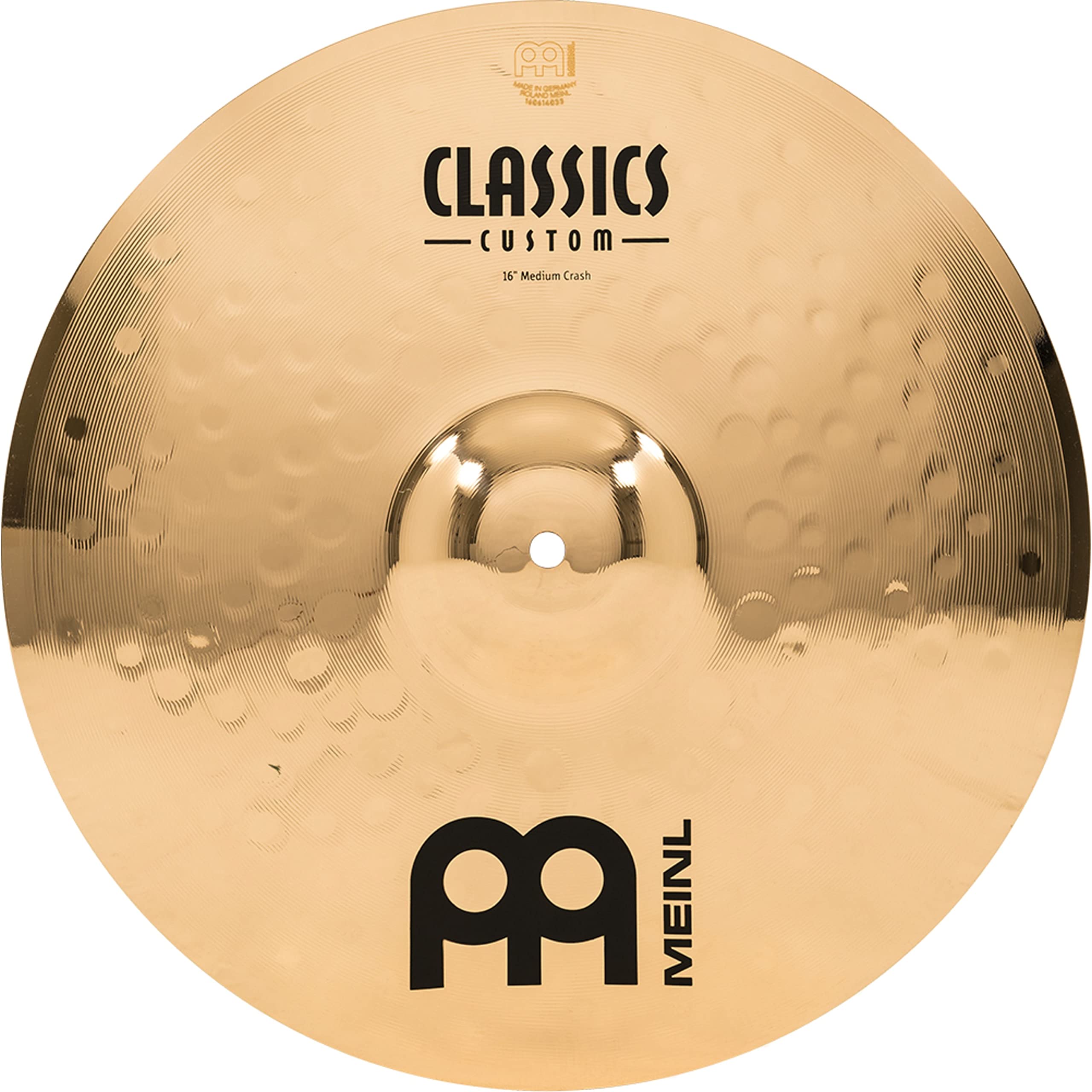 Meinl Cymbals Classics Custom Brilliant Cymbal Set Box Pack di Piatti con Piatto per Batteria Hihat 14 pollici, Crash 16 e Ride 20 - Bronzo B12, Finitura Brillante (CC141620)