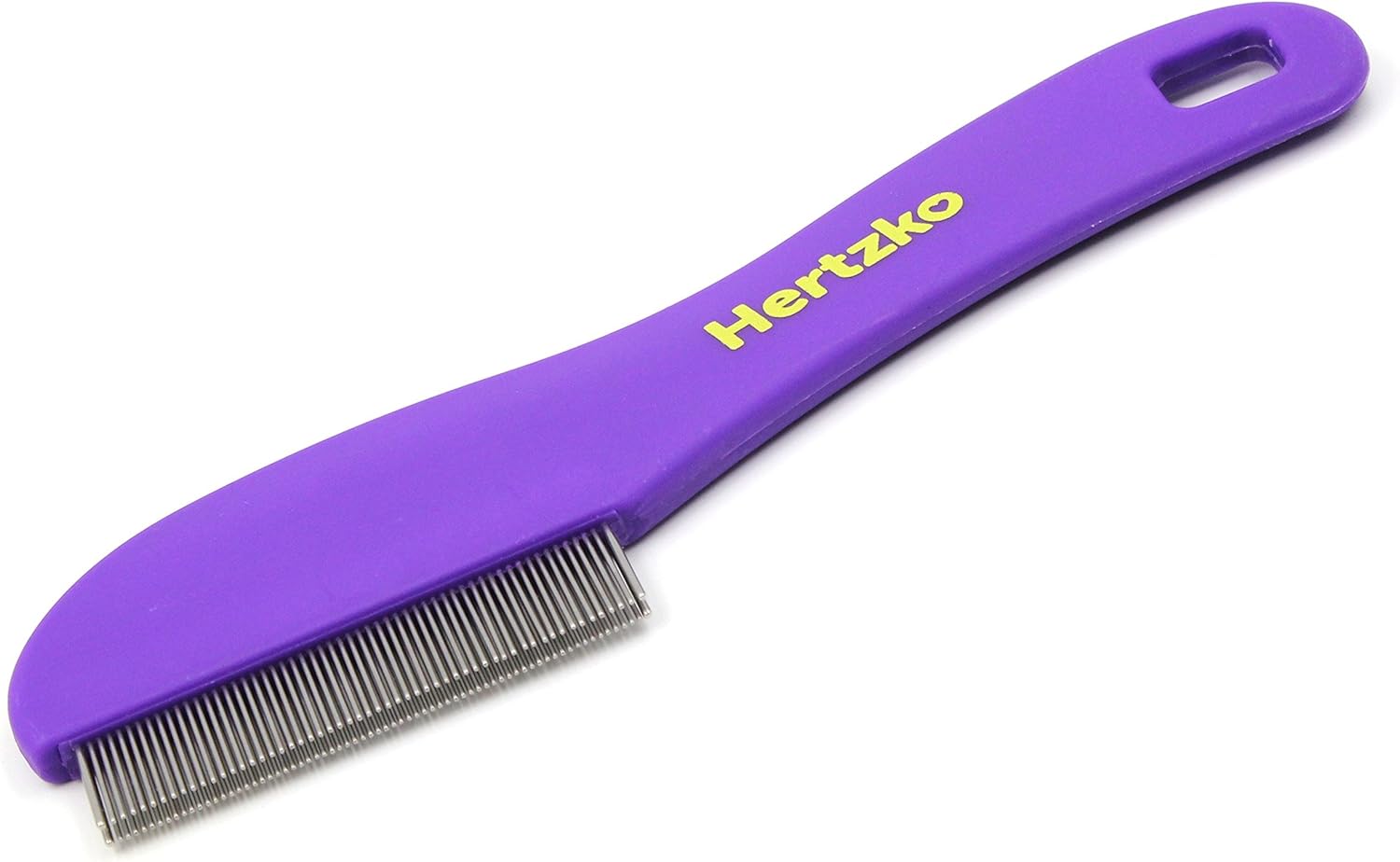 Comb with Double Row of Teeth By Hertzko – Double Row of Closely Spaced Metal Pins Removes Debris from Your Pet’s Coat - Suitable For Dogs And Cats : Pet Supplies