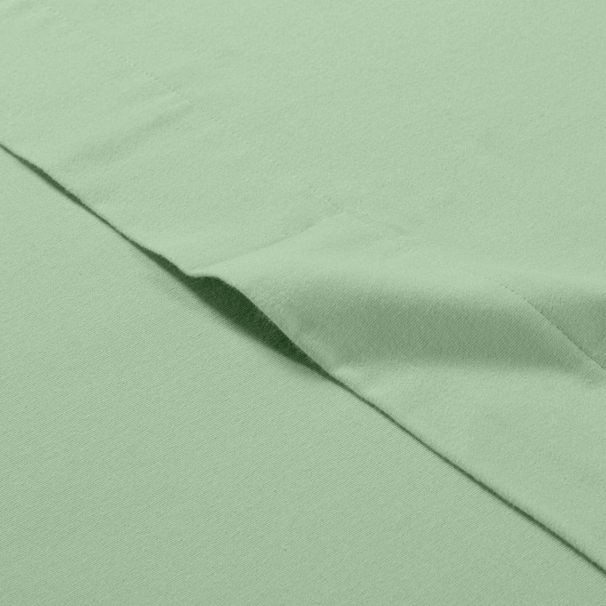 Caleffi Lenzuola Tinta unita flanella Matrimoniale Verde Chiaro in Flanella - 53222