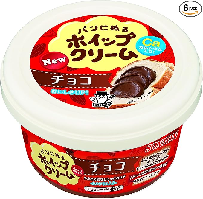 Amazon ソントン パンにぬるホイップクリーム チョコ 180g 6個 ソントン スプレッド 通販