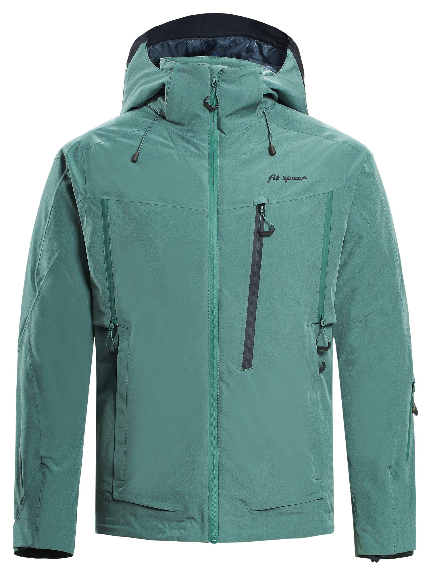 fit space Snow Ski Jacket for Men Windproof Waterproof Breathable Insulated Snowboard Coat