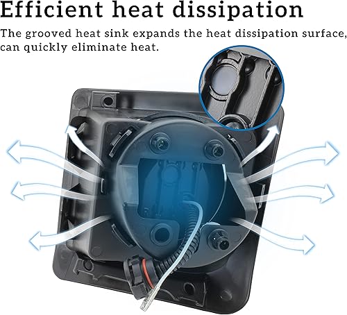 Miniatura 5 de KEWISAUTO Luces antiniebla LED con DRL para GMC Sierra 1500 2014 2015, parachoques conducción antiniebla, lente transparente con luces de