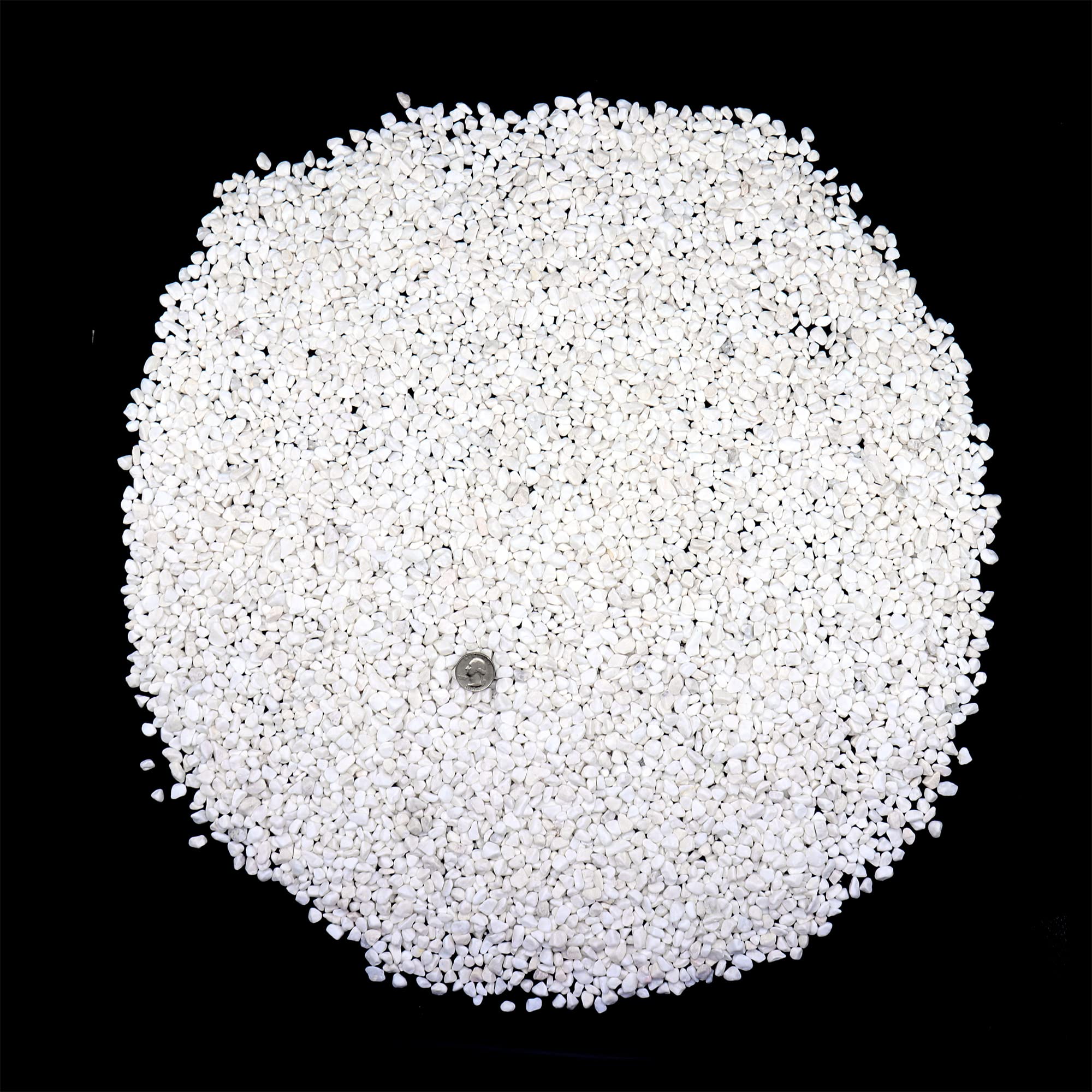Weiße Steine für Pflanzen & Pflanzgefäße, Deko-Kiesel, 1/5 Zoll, 4,5 kg