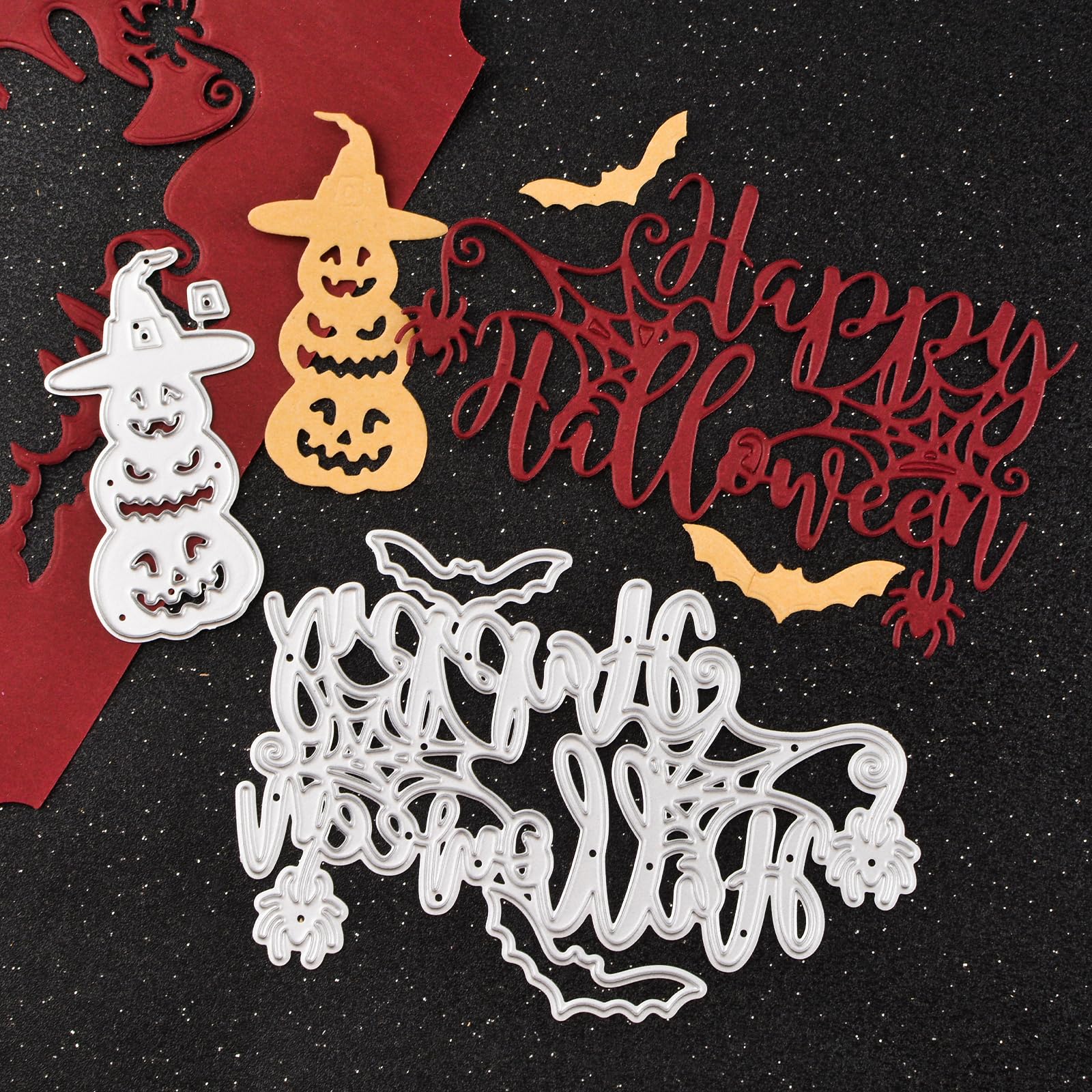 Amazon.co.jp: URROMAハロウィン金属切削ダイス6個,カッティングダイ