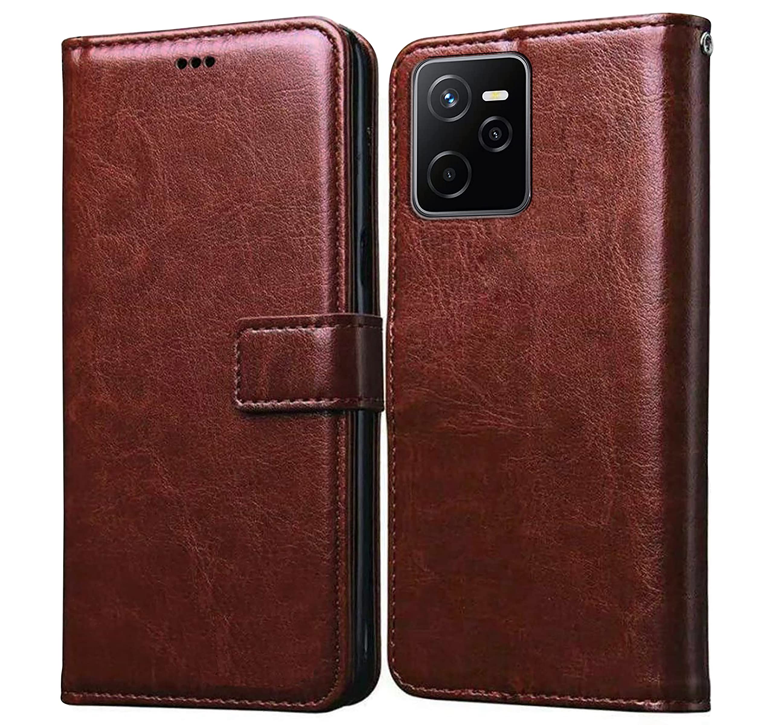 Amazon Brand- Solimo Flip for Realme Narzo 50A Prime 4G (Leather_Brown) (B0B6GJ1SJX) Amazon Price History, Amazon Price Tracker