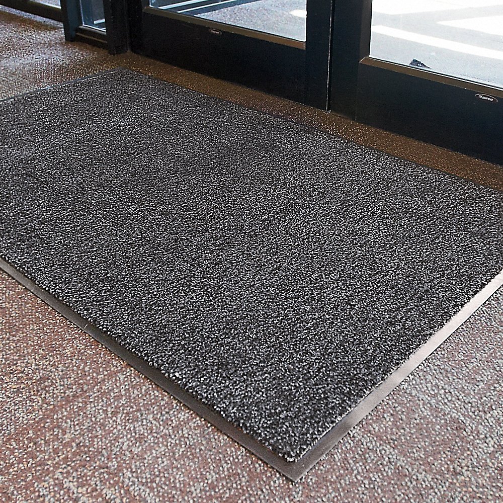 CrownMatting DS0035CH Dust-Star Microfiber/Polypropylene Blend with Vinyl Backing, 36 X 60, 3' X 5', Charcoal