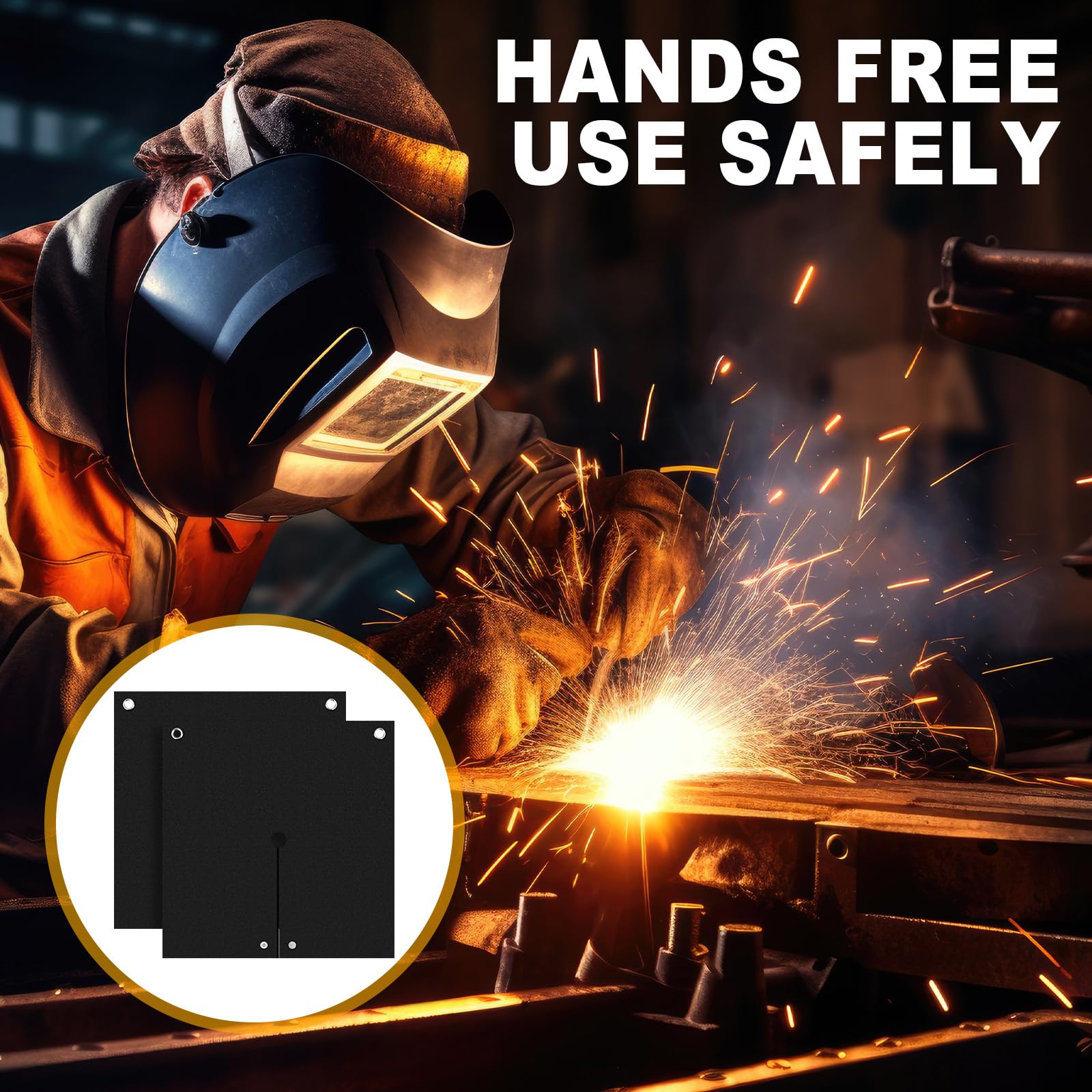 Relaxweex 4 Pack Welding Blanket Fireproof 12x12 Inch Heat Shield Welding Pad for Soldering Pipe, Flame Retardant Protective Mat for Plumbing, HVAC, Brazing Heat Shield for Torch, Flame Protector Pad