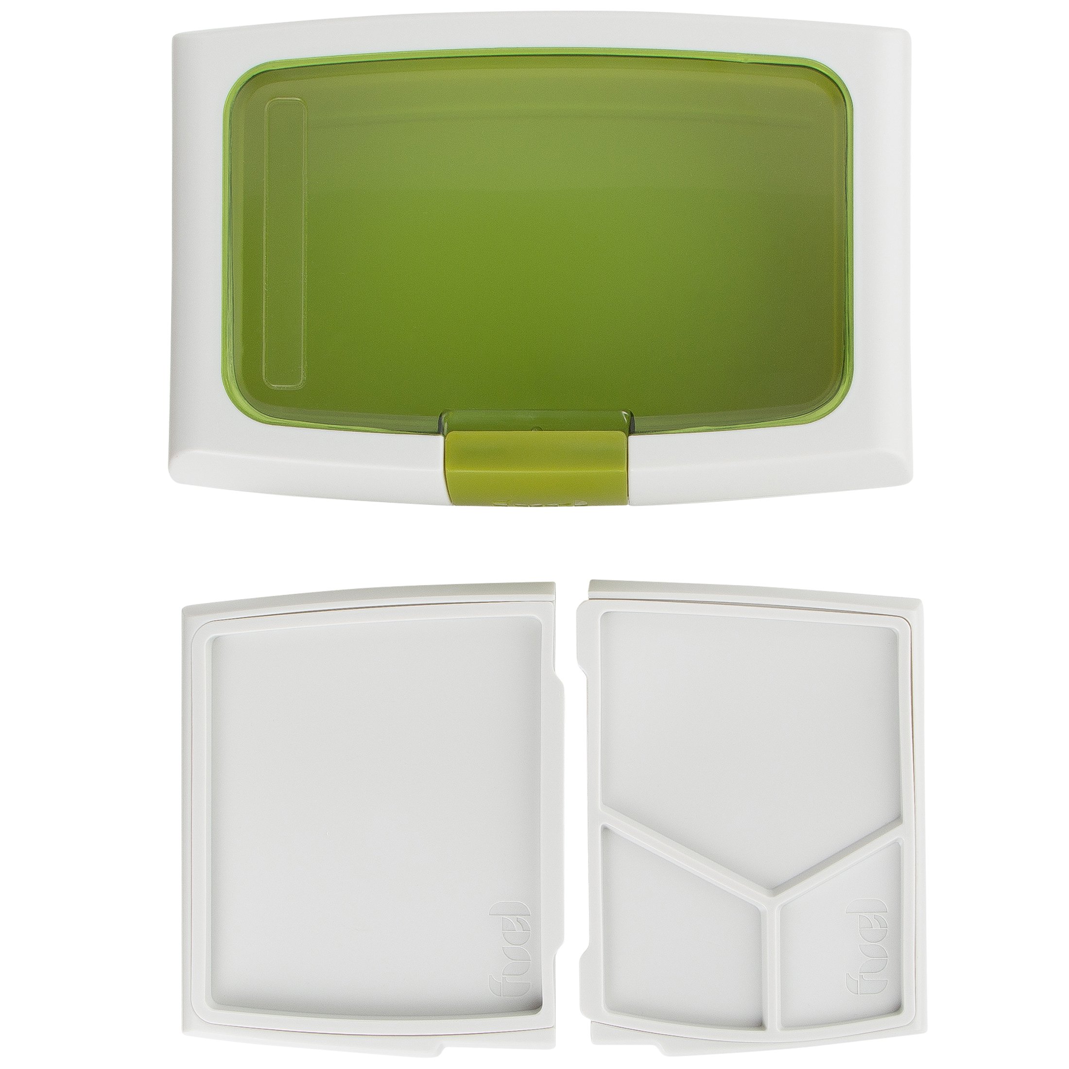 Trudeau Fuel Summit 2-Tier Bento Lunch Box - 3 Compartment Leak-Proof Container, Tropical Print