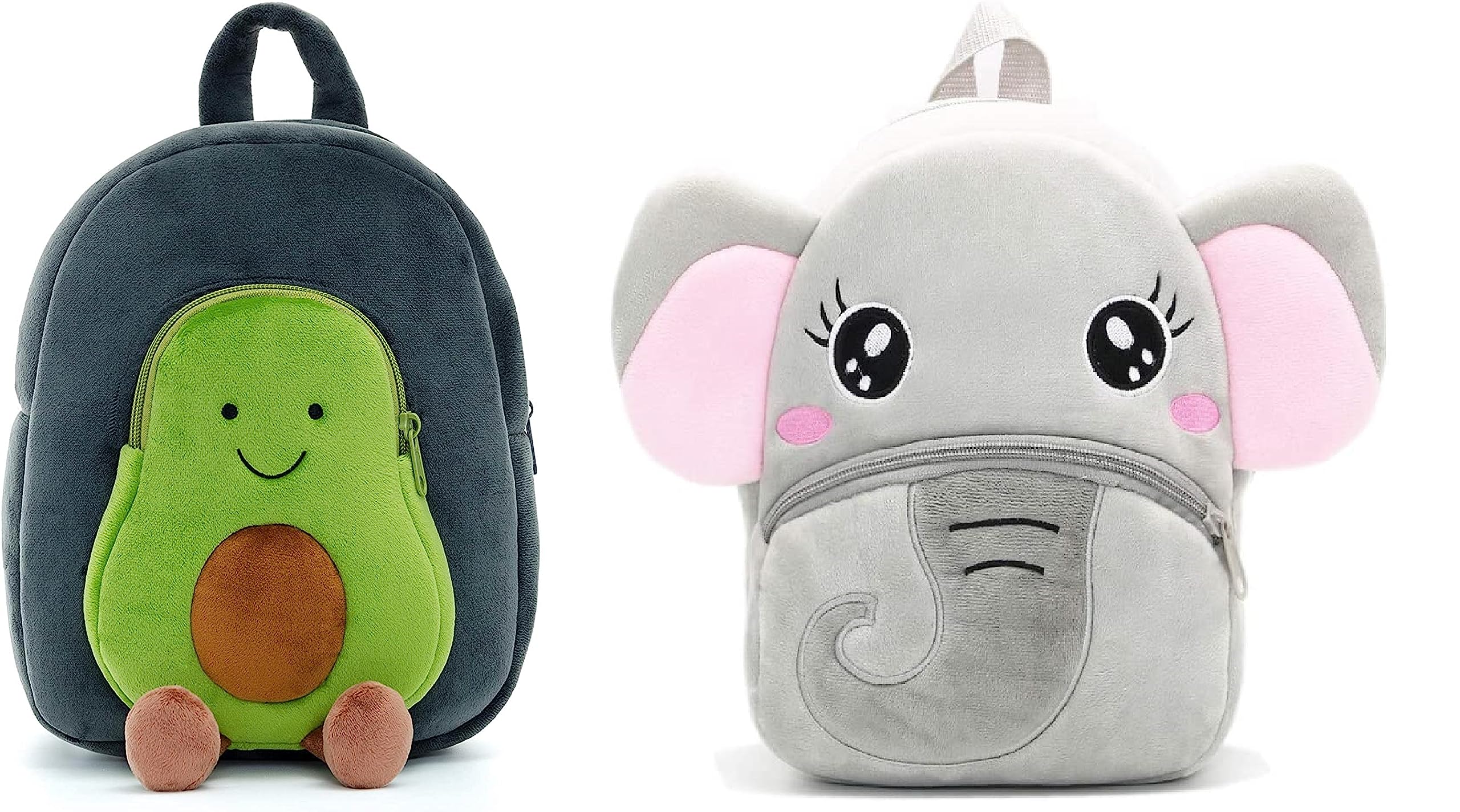 blue tree Cute Boy's and Girl's Plush Bag Quality Full Embroidery Designs Mini Travel Backpack Avocado (Avocado-Baby Elephant)-picture-52