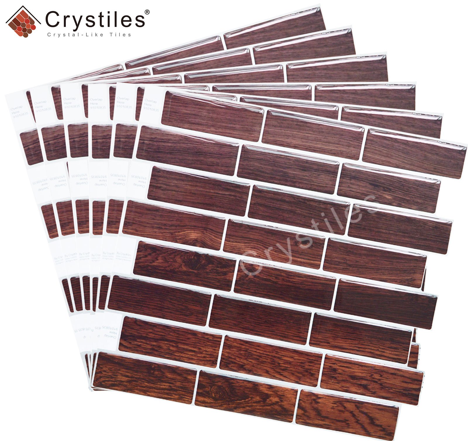 Crystiles Peel and Stick DIY backsplash Tile Stick-on Vinyl Wall Tile, Perfect backsplash idea for Kitchen and Bathroom décor Projects, Item #91010835, 10