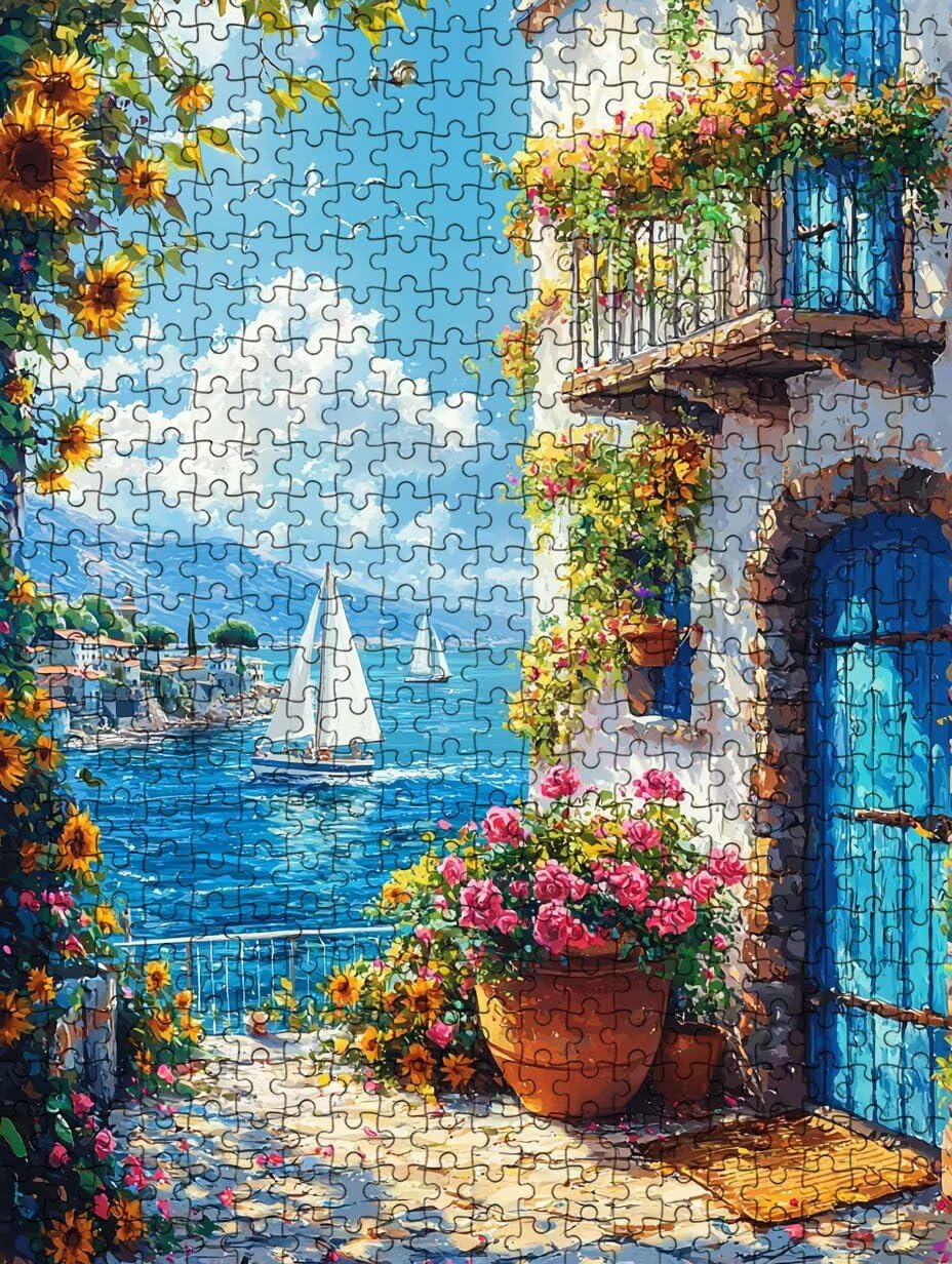 Puzzle wieś świeca 2000 sztuk, puzzle dla dorosłych, łamigłówki, wyzwanie dekoracja puzzli, rozrywka gra edukacyjna dla całej rodziny, na prezent dekoracja DX0YL7-228