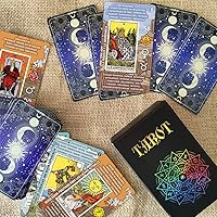 Vista 5 de Cartas de Tarot para Principiantes, Juego de Tarot de Aprendizaje, Sin Libro de Guía Necesario, Cartas de Tarot con Significados en Ellas (Español)