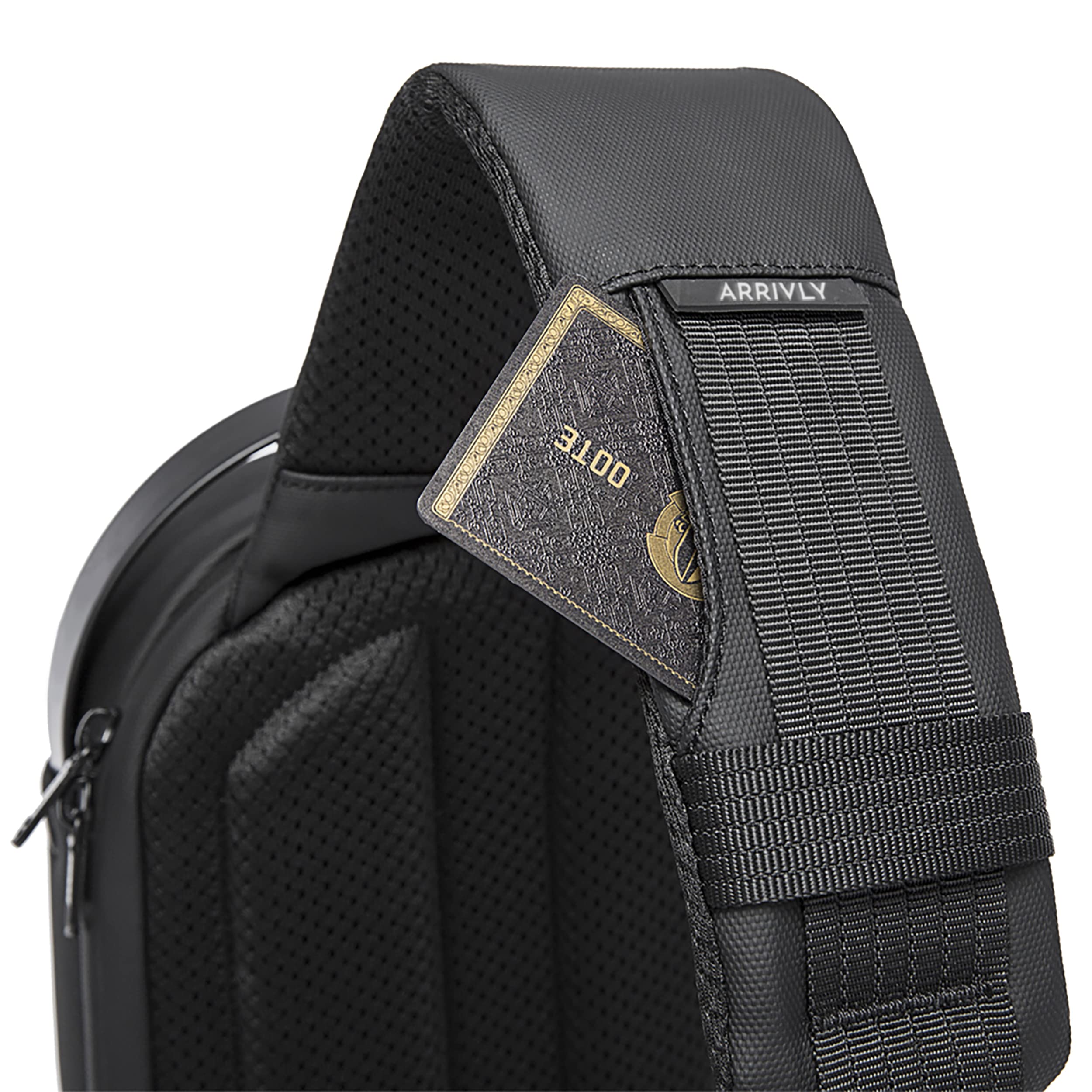 Arrivly Torba na ramię dla kobiet i mężczyzn, torba crossbody, torba na ramię, torba na klatkę piersiową, torba na klatkę piersiową, dla chłopców, podróżna, outdoorowa, czarna, czarny