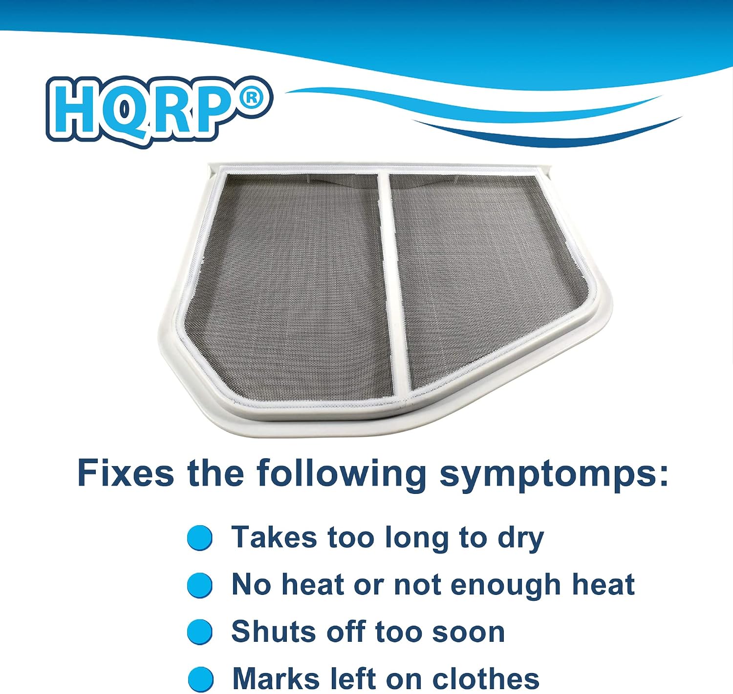 HQRP Dryer Lint Screen Filter Catcher compatible with Whirlpool W10120998 W10120998VP W10049360 W10049370 W10178353 W10596627 8066170 8572268 3390721 1206293 Replacement