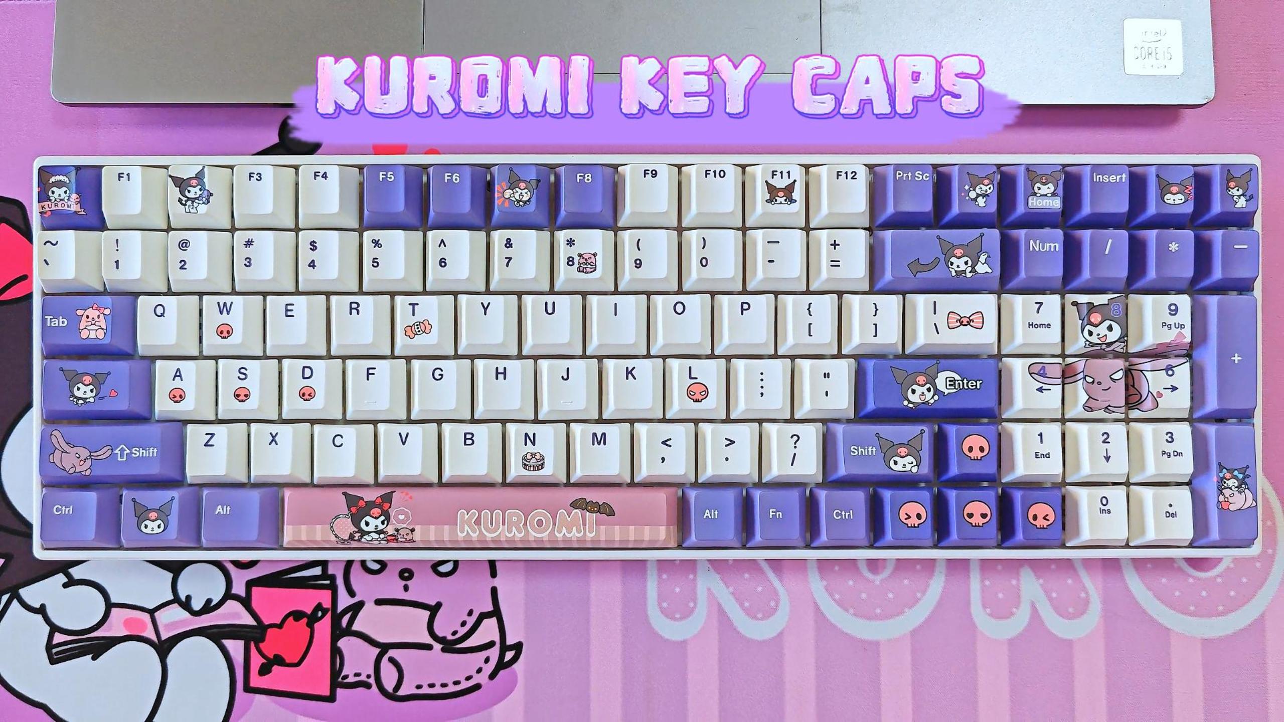 Amazon.com: POPKEEY Sanri0 Kurromi Purple Keycaps for Cherry MX