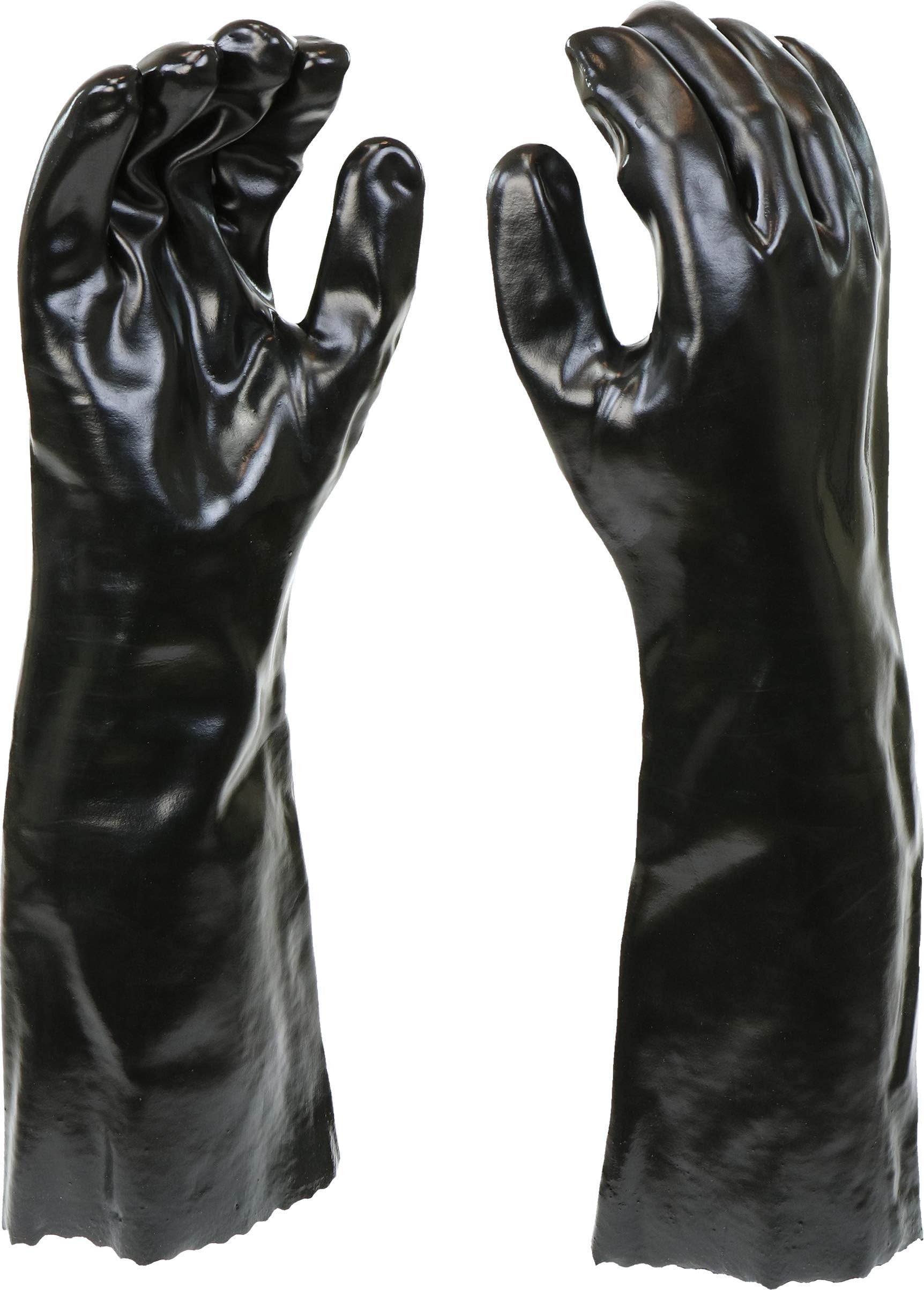 West Chester12018 Chemical Resistant PVC Coated Work Gloves: 18" Length, Size Large, 2 Pairs