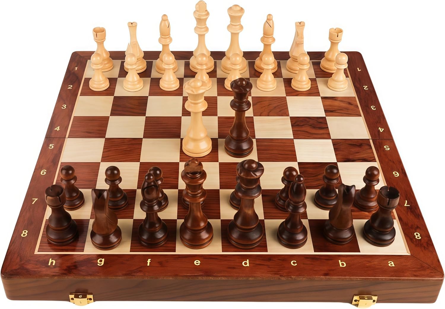 Top Natural Wood Chess Set - Travel Games Sets with Board Games Gift, Chess Gifts & Pieces