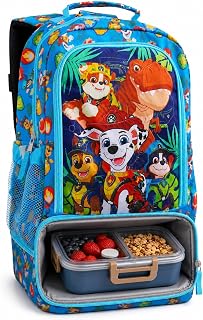 Paw Patrol Kids Backpack 16" School Bookbag with Lunch Holder & Pocket