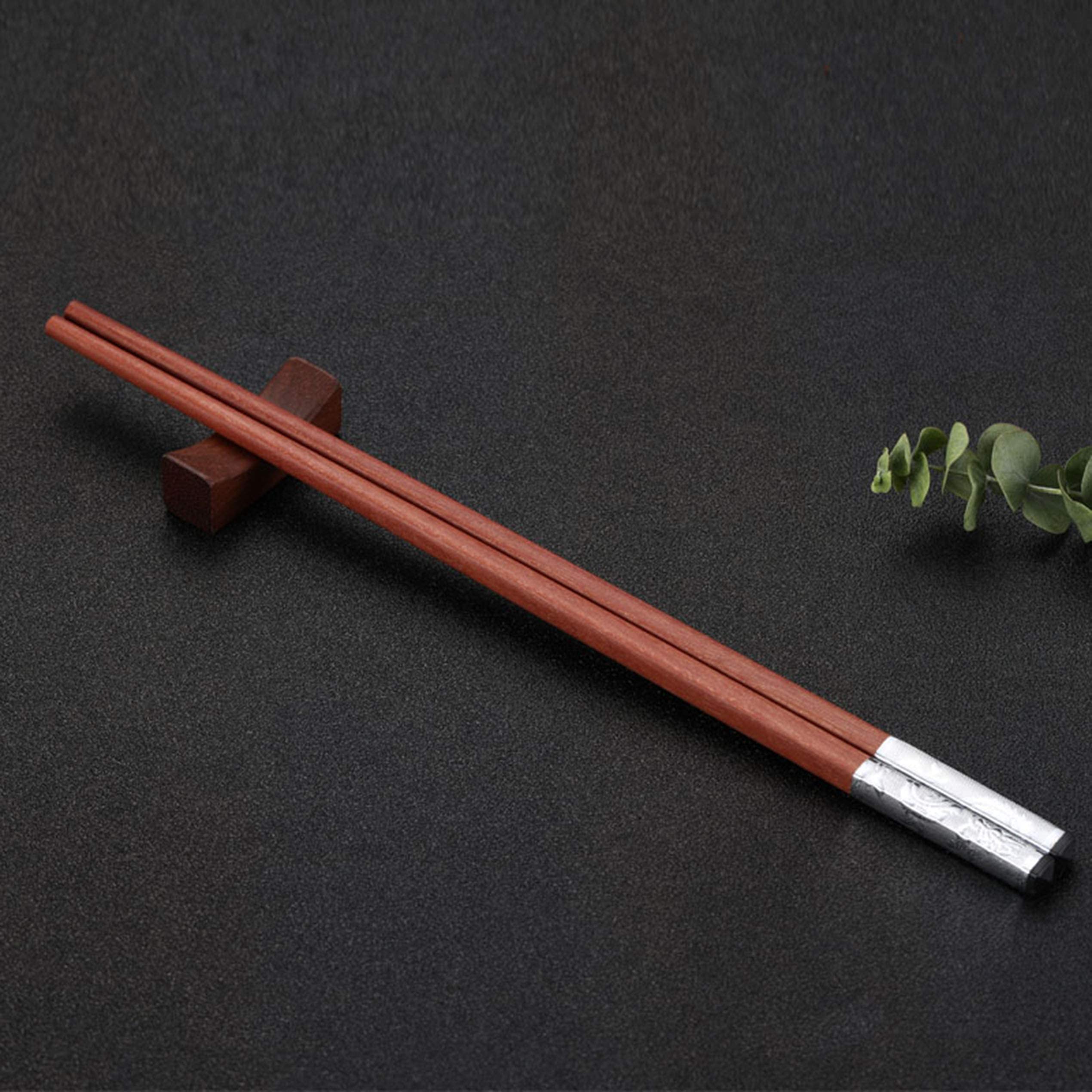 10 Paia di Bacchette di Legno riutilizzabili, Bacchette di Legno Cinesi, Giapponesi e Coreane per Sushi, Noodles Come Ramen, Udon, soba, pho, Lavabili in lavastoviglie, 2