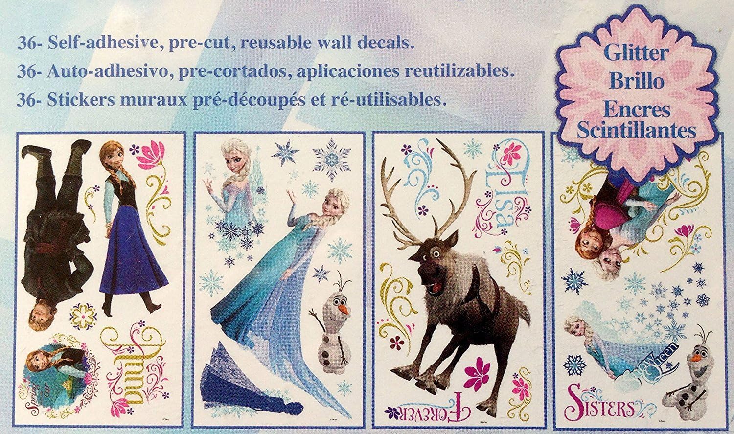 RoomMates Disney Frozen Peel & Stick 36 Wall Decals