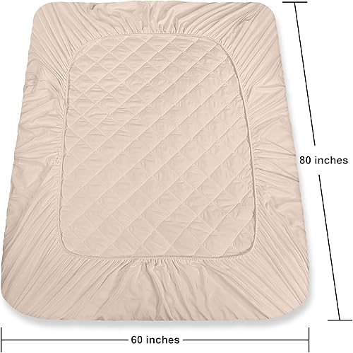 Miniatura 98 de Utopia Bedding Protector de colchón acolchado (individual) – Protector de colchón elástico ajustable – La funda de colchón se estira hasta 16