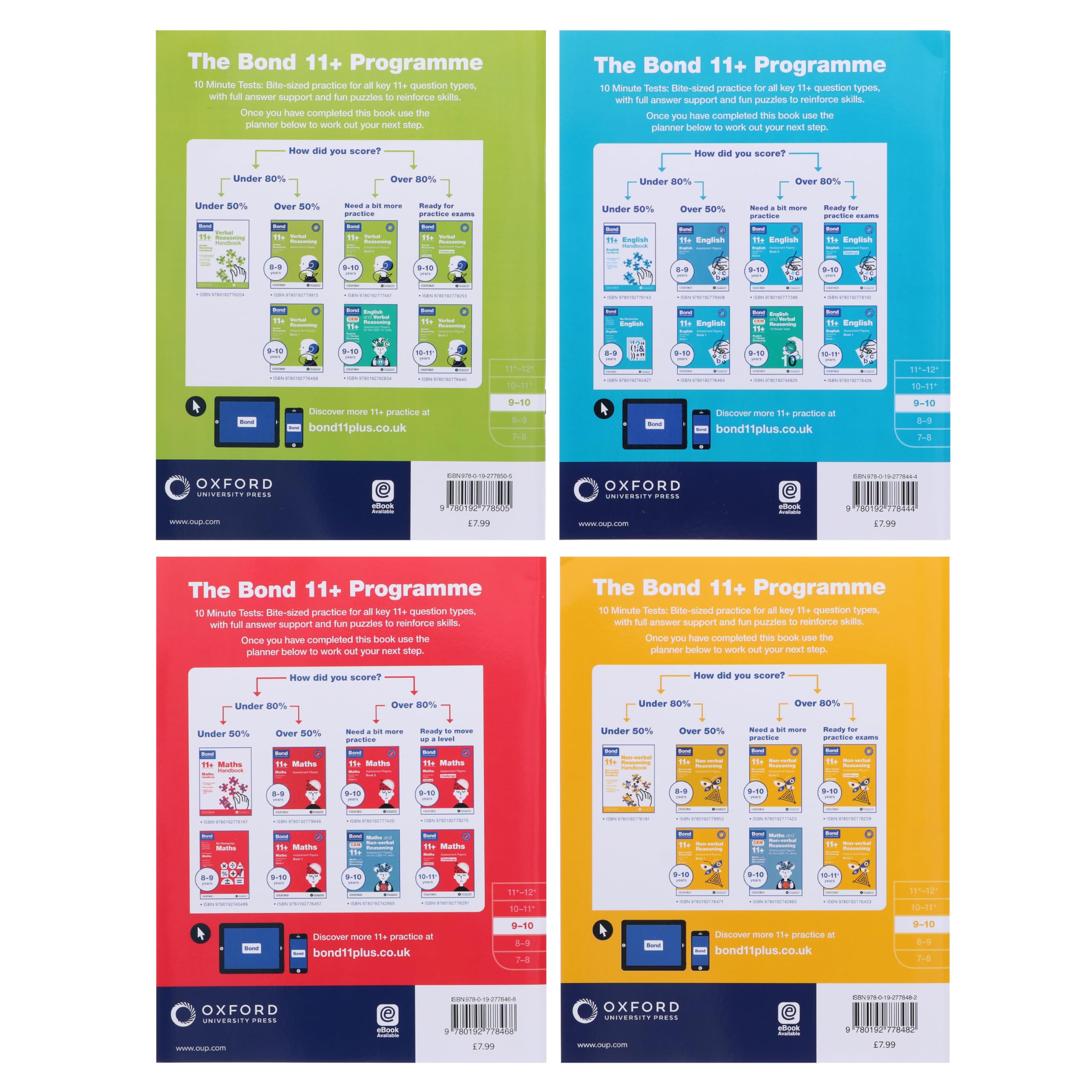 Bond 11+: Bond 11+ 10 Minute Tests 9-10 years Bundle (for GL Assessment & other 11 plus exams)