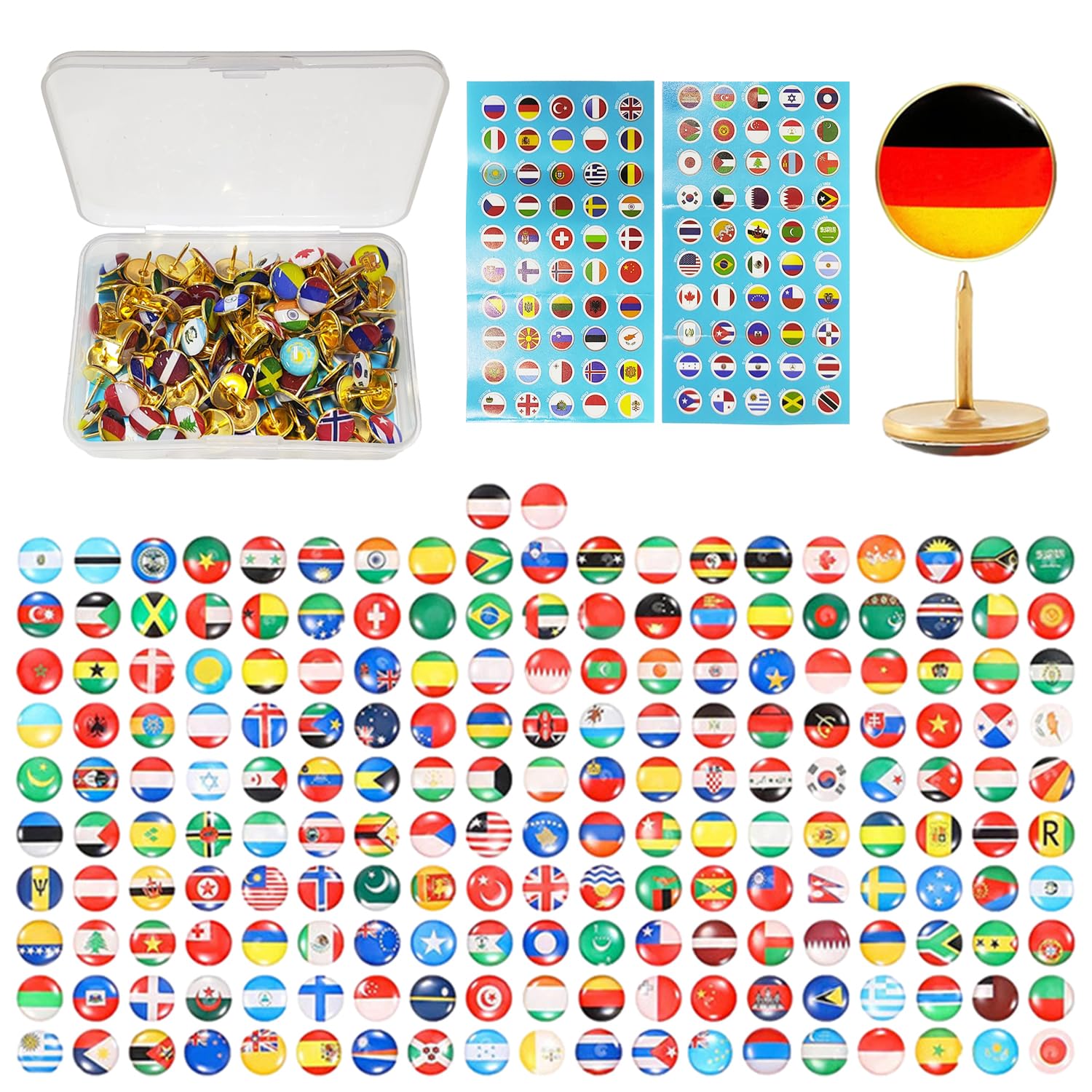 100 Puntine Da Disegno Bianche - Acciaio, 12x10 Mm, Per Lavagne Di Sughero, Mappe E Poster - Foto 5