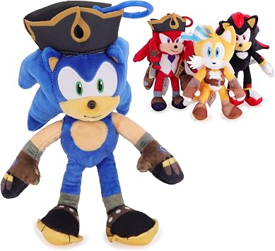 Toyland  18cm 7" Sonic Prime Series 2 - Clip-On Soft Plush Toy - 4 Designs To Collect - 1 Chosen At Random - Suitable for Kids Aged 12 Months +