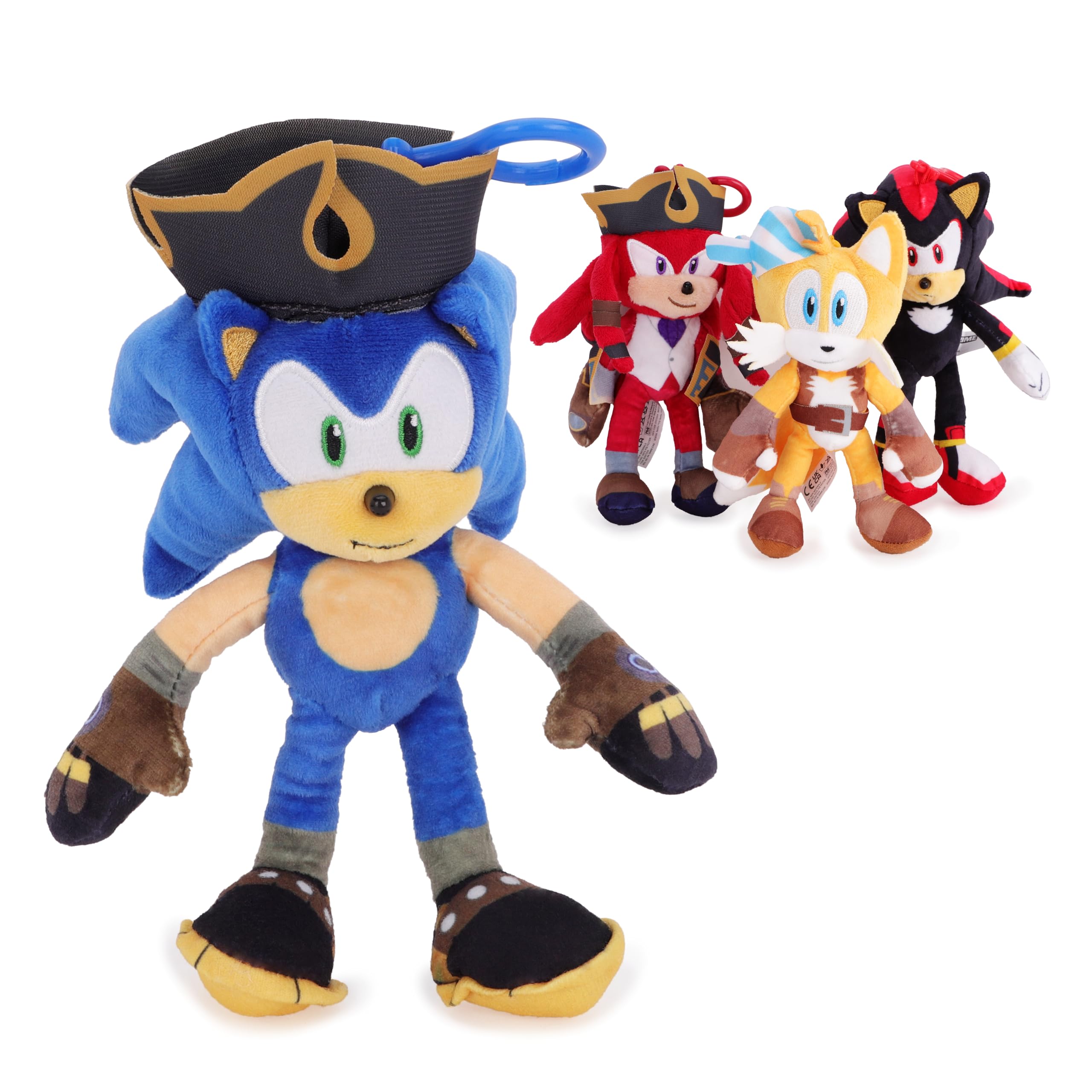 Toyland® 18cm (7") Sonic Prime Series 2 - Clip-On Soft Plush Toy - 4 Designs To Collect - 1 Chosen At Random - Suitable for Kids Aged 12 Months +