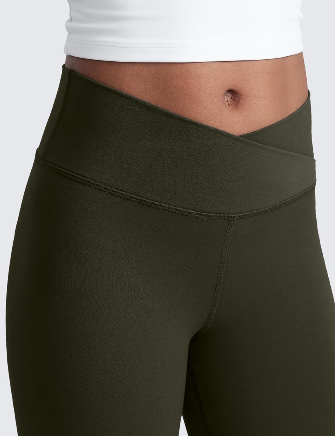 CRZ YOGA Girls Butterluxe Crossover Waist Yoga Flare Leggings - Dance Casual Athletic Pants Bell Bottoms Kids Teen - Image 6