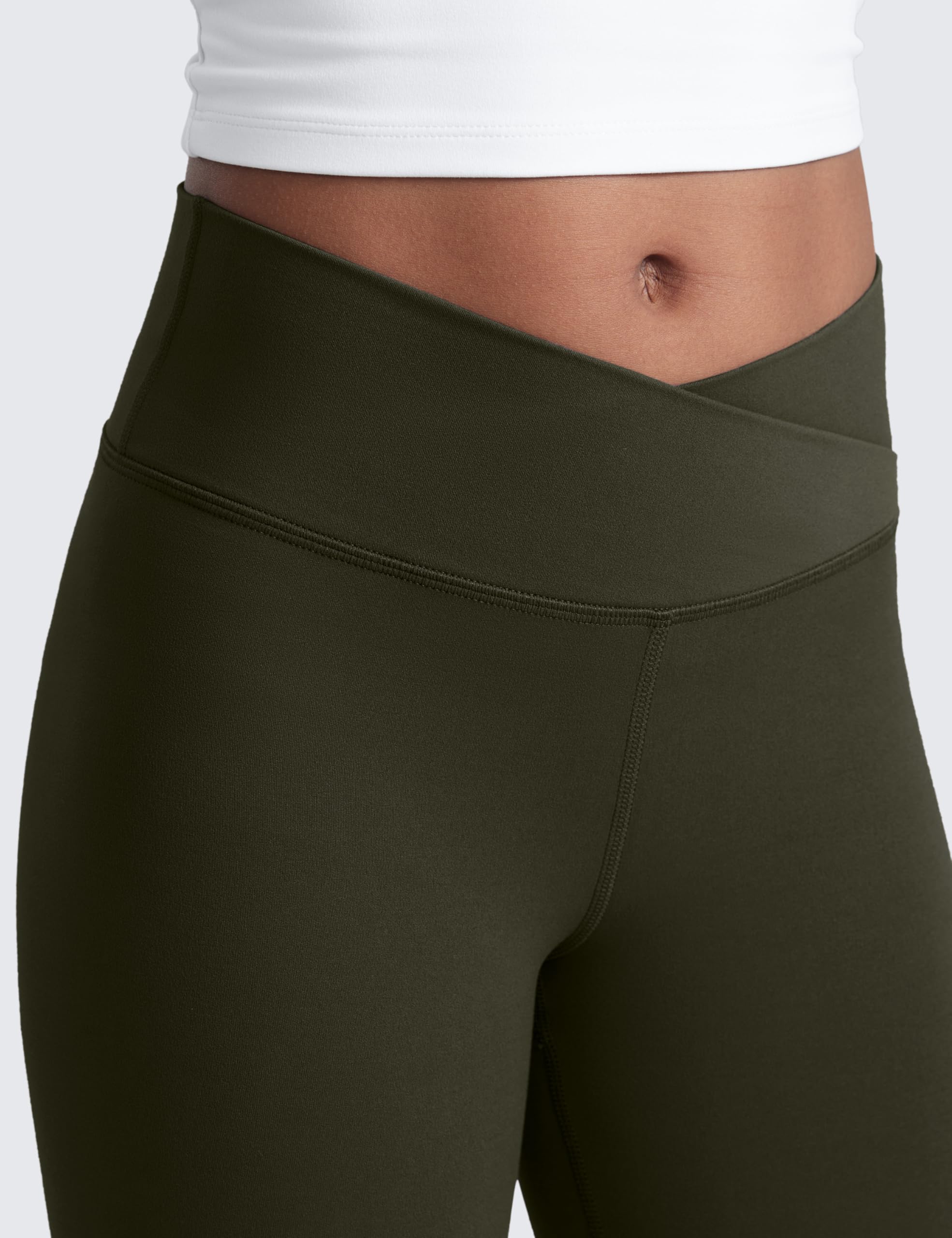 CRZ YOGA Chicas Butterluxe V Cruz Cintura Alta Calzas Acampanadas Niños Salón Yoga Pantalones