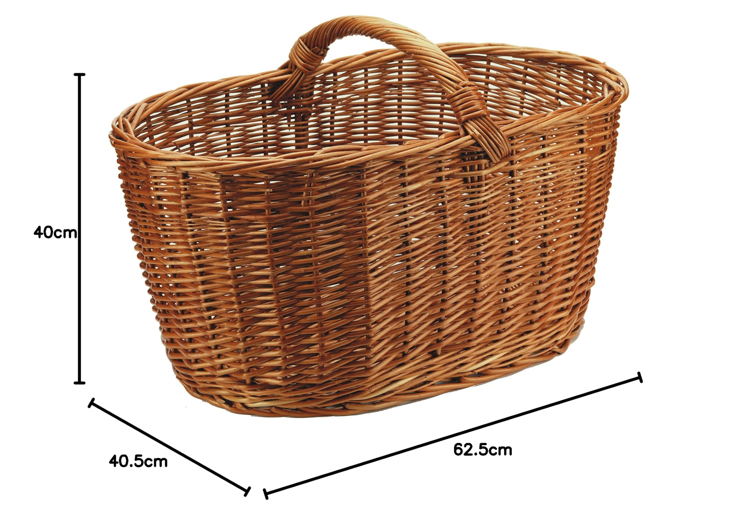Linea Garden Friend Cesto di Vimini Portalegna, Marrone, ‎65 x 42 x 43 cm; 2 kg