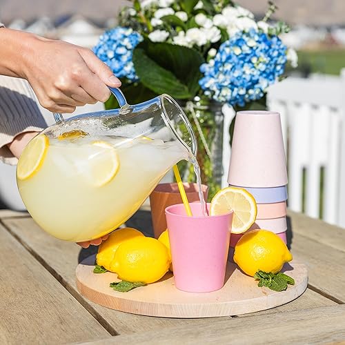 Miniatura 2 de Grow Forward Vasos de plástico prémium para niños, vasos de paja de trigo irrompibles de 13 onzas para niños, vasos para beber sin BPA no tóxicos